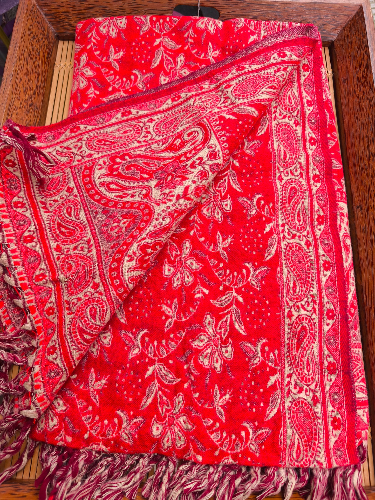 Scialle sciarpa stola Pashmina coperta lana di Yak calda Tibet 47B