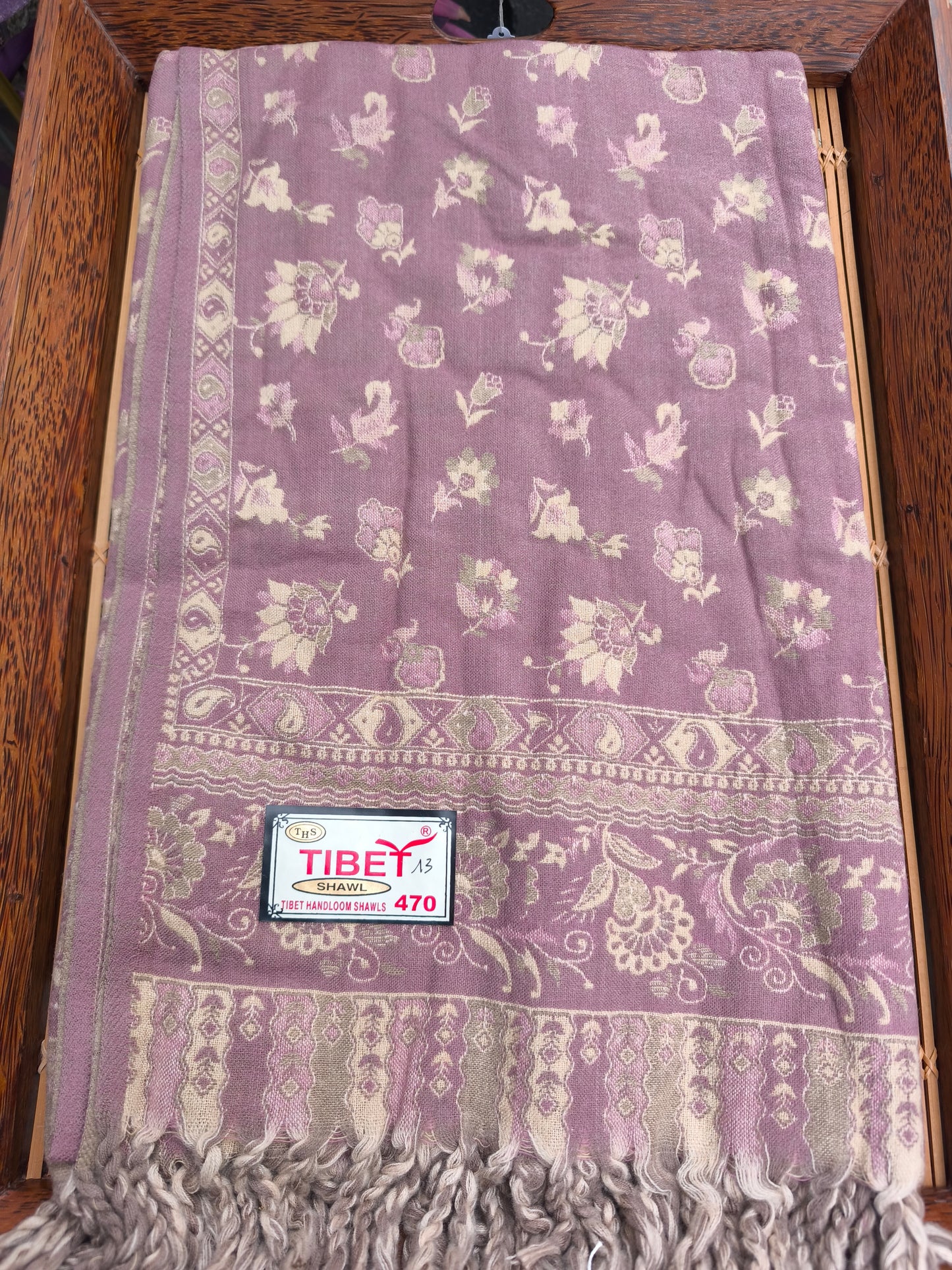 Scialle sciarpa stola Pashmina coperta lana di Yak calda Tibet 51B