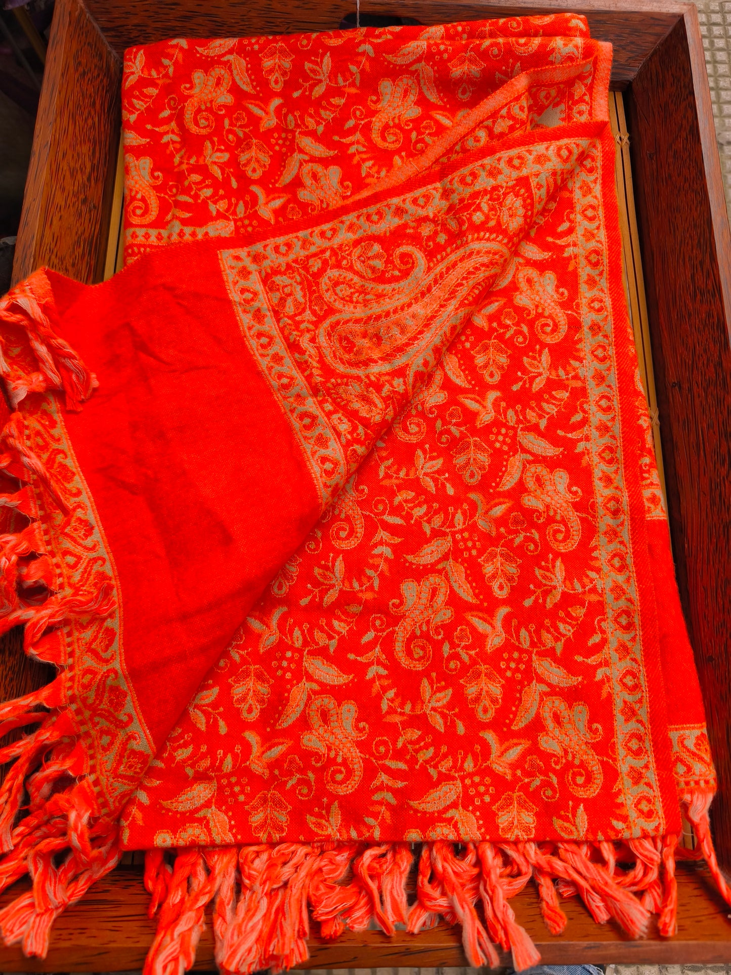 Scialle sciarpa stola Pashmina coperta lana di Yak calda Tibet 67B Difettato