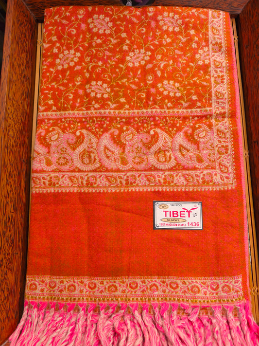 Scialle sciarpa stola Pashmina coperta lana di Yak calda Tibet 68B