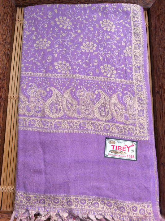 Scialle sciarpa stola Pashmina coperta lana di Yak calda Tibet 69B Difettato