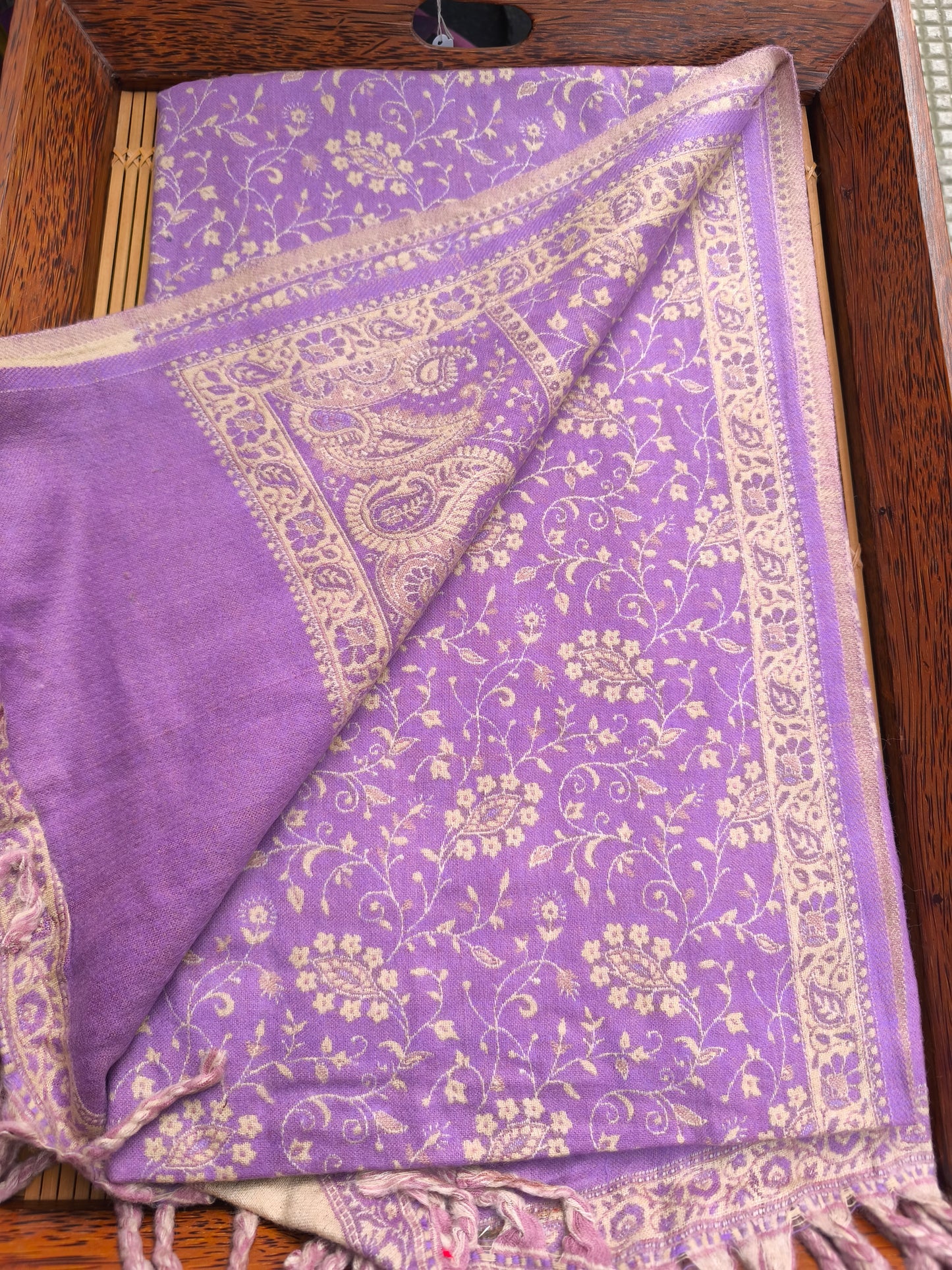 Scialle sciarpa stola Pashmina coperta lana di Yak calda Tibet 69B Difettato