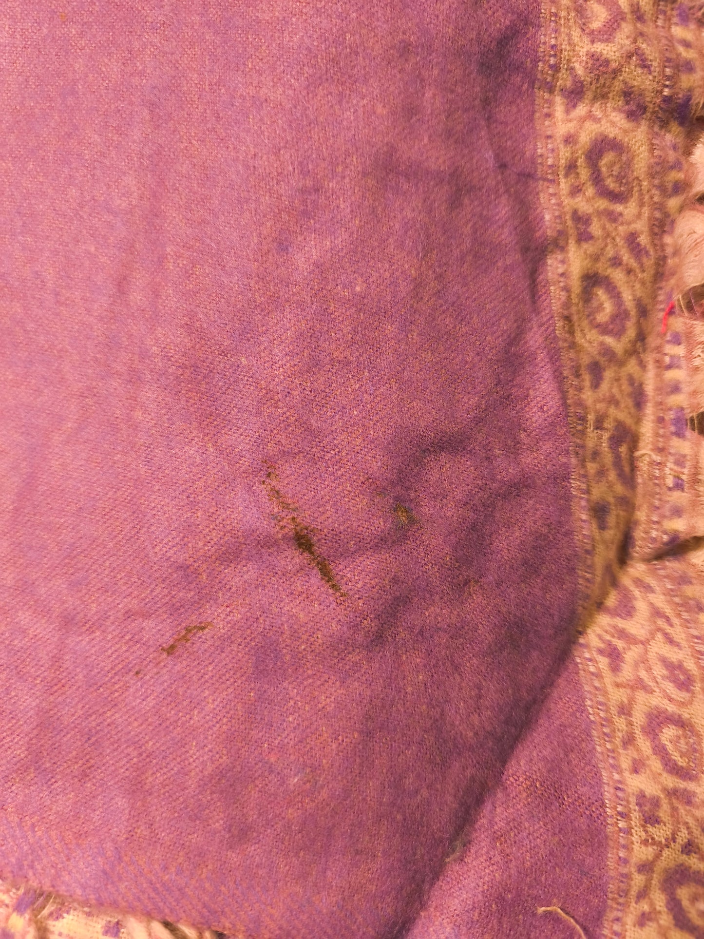 Scialle sciarpa stola Pashmina coperta lana di Yak calda Tibet 69B Difettato