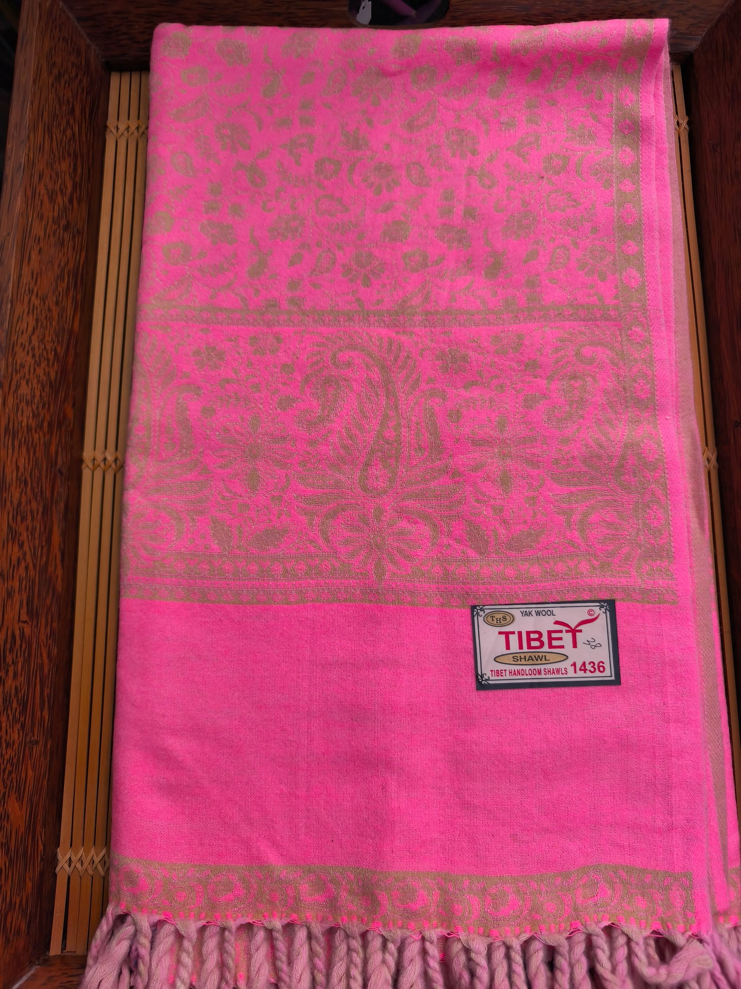 Scialle sciarpa stola Pashmina coperta lana di Yak calda Tibet 73B