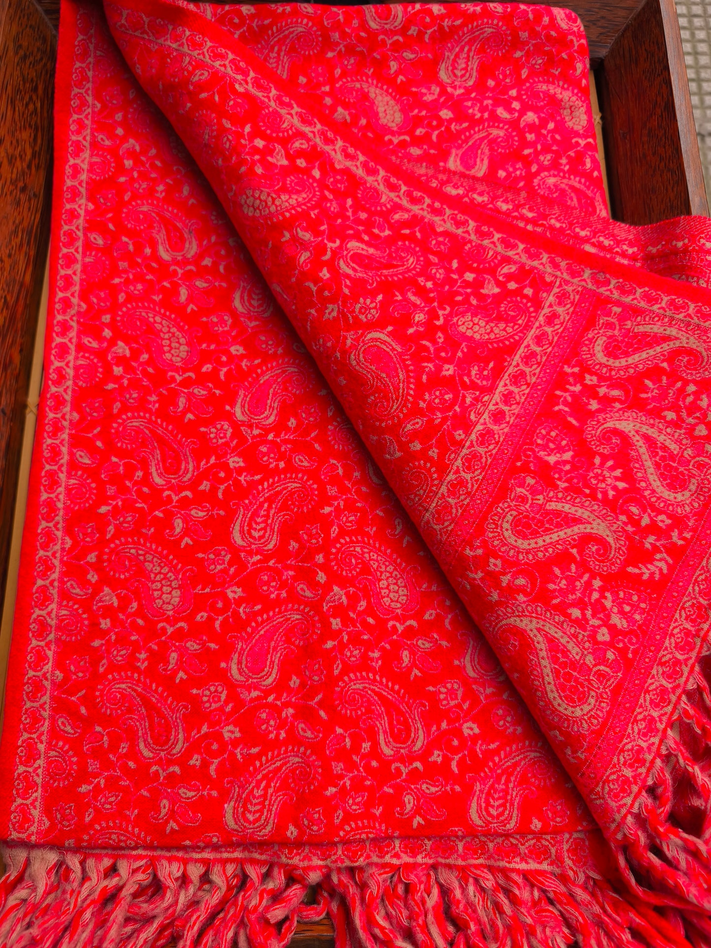 Scialle sciarpa stola Pashmina coperta lana di Yak calda Tibet 77B Difettato