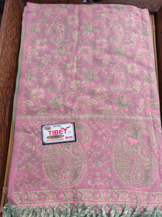 Scialle sciarpa stola Pashmina coperta lana di Yak calda Tibet 79B