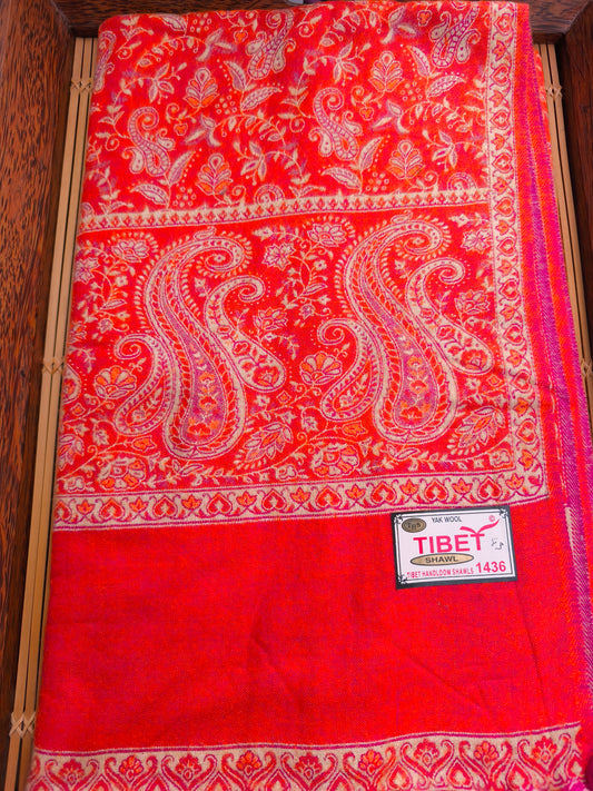 Scialle sciarpa stola Pashmina coperta lana di Yak calda Tibet 82B
