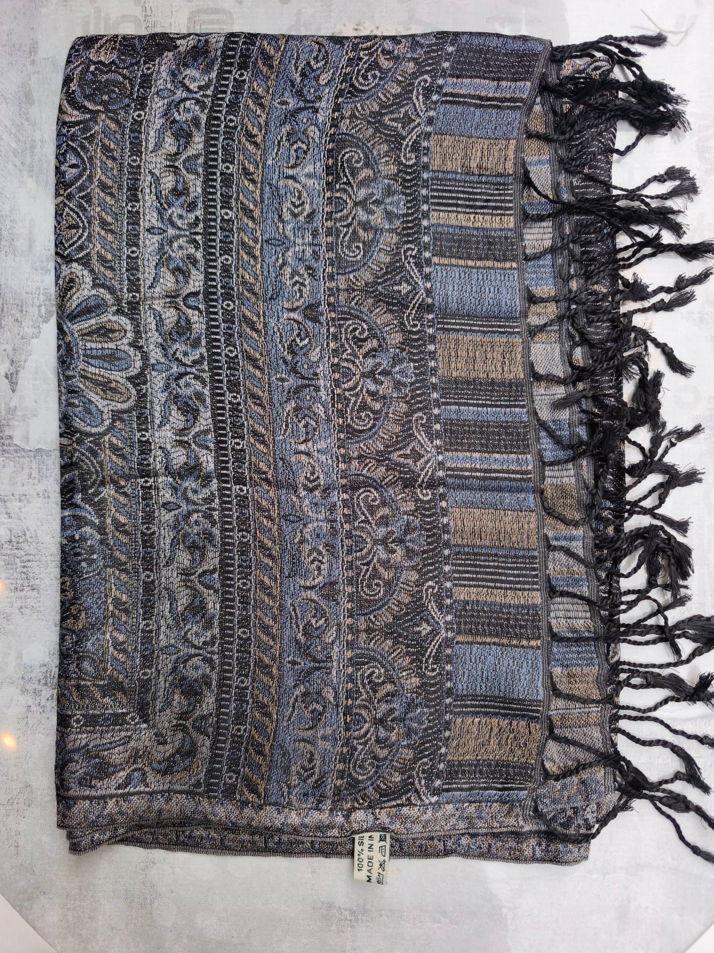 Pashmina Scarf Silk 100% India 195X75 cm 1S