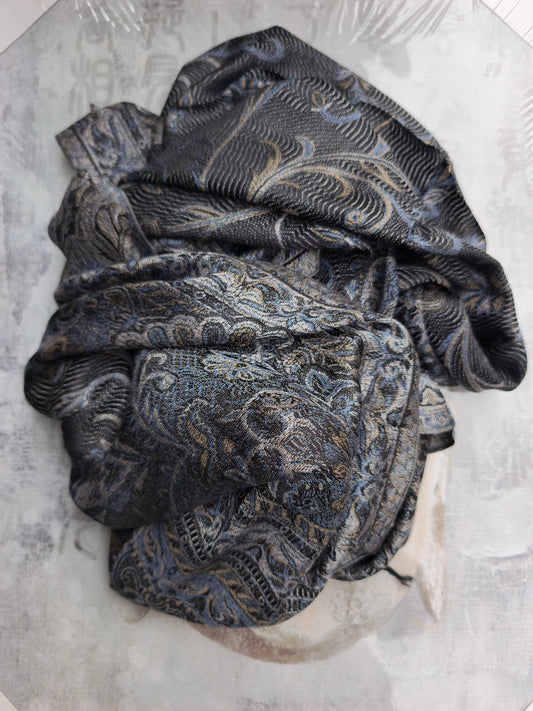 Pashmina Foulard Sciarpa Seta 100% India cm 195X75 1S