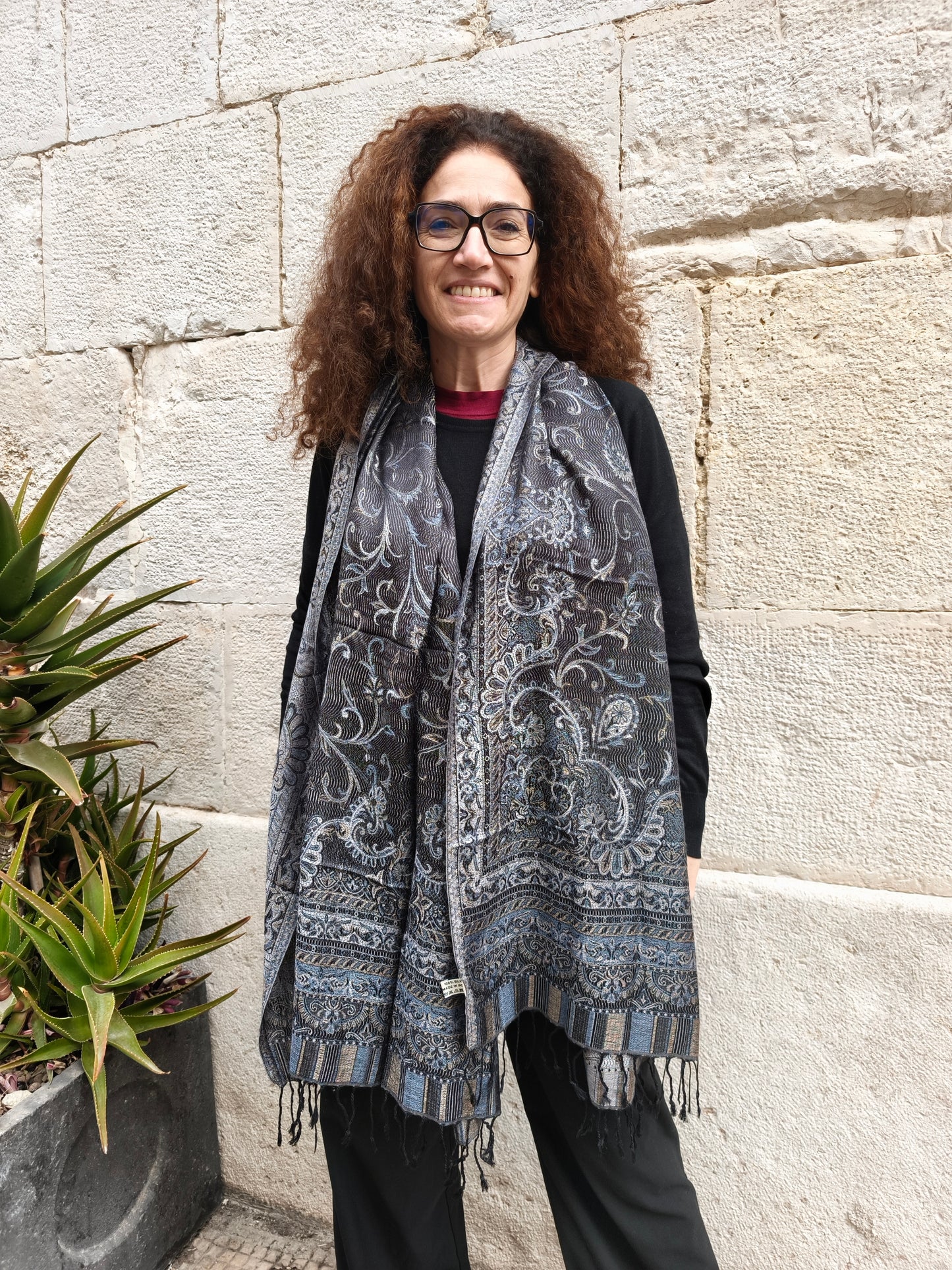 Pashmina Scarf Silk 100% India 195X75 cm 1S