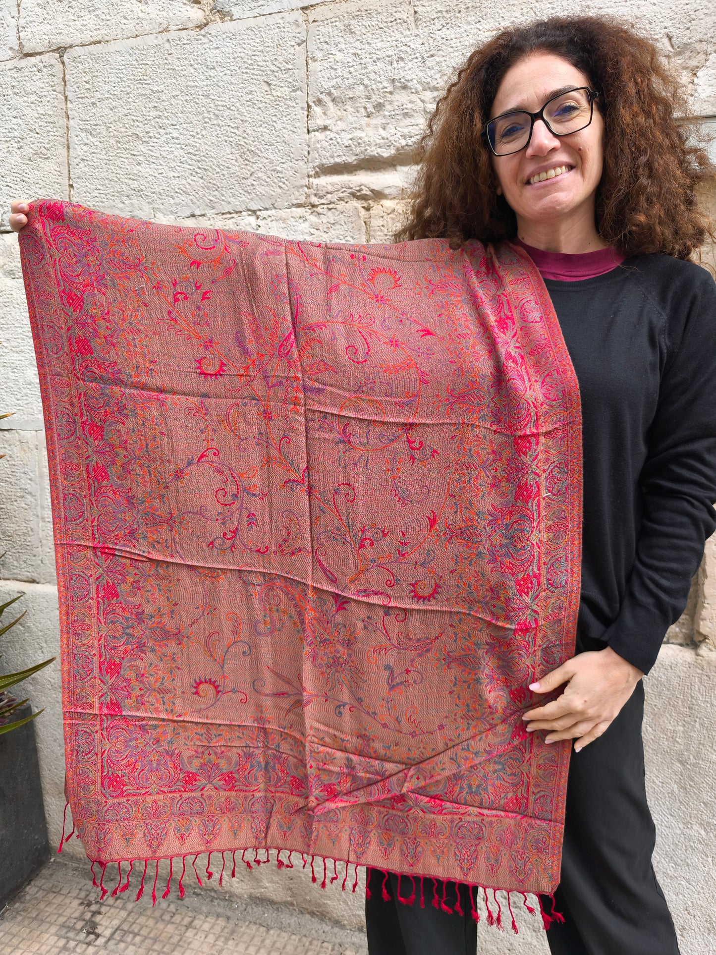 Pashmina Scarf Silk 100% India 195X75 cm 3S