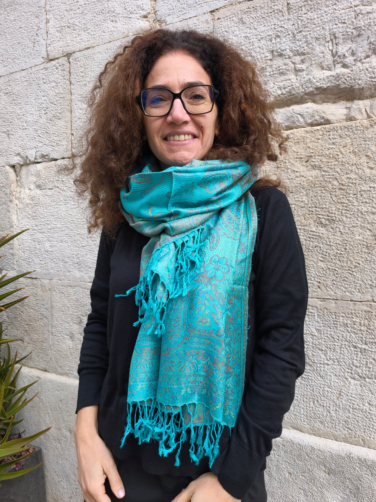 Pashmina Scarf 100% Silk India 195X75 cm 4S
