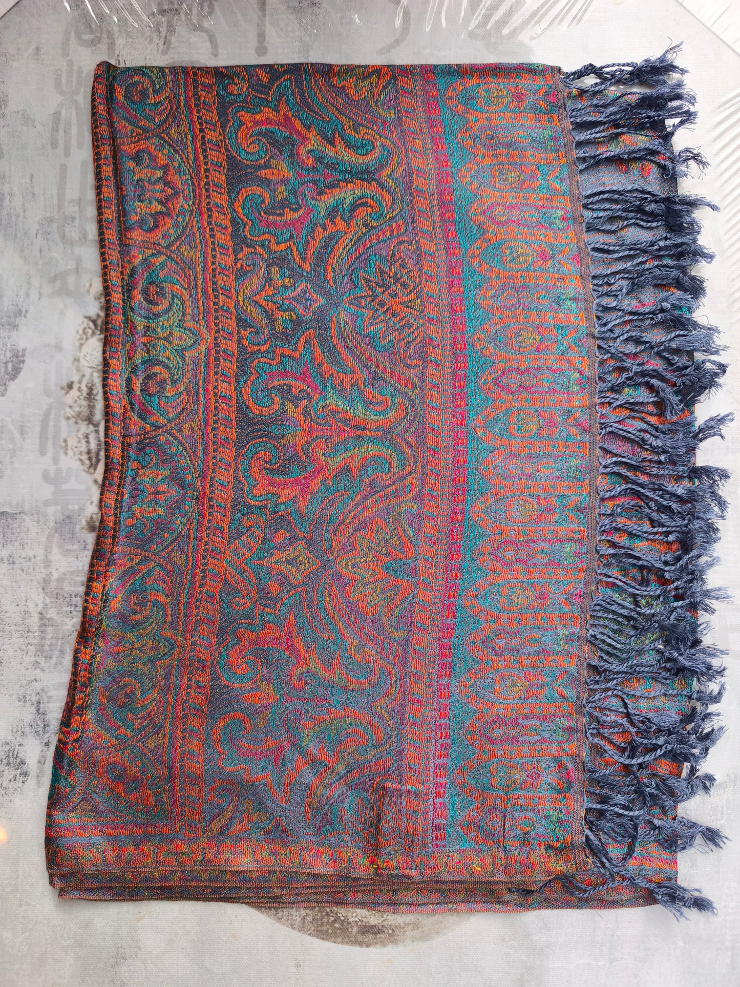 Pashmina Scarf 100% Silk India 195X75 cm 6S
