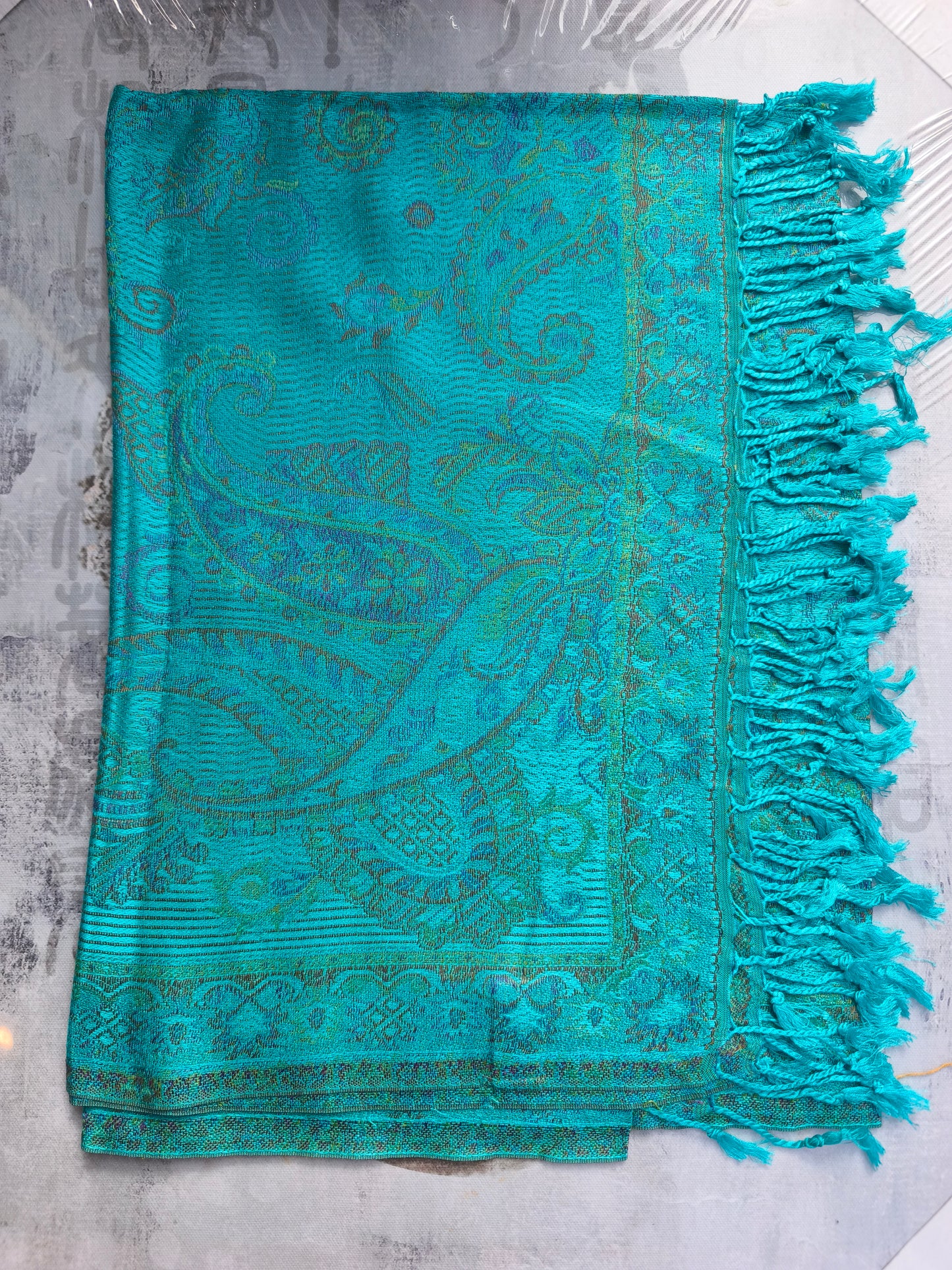 Pashmina Foulard Scarf Silk 100% India cm 195X75 7S