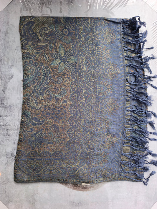 Pashmina Foulard Sciarpa Seta 100% India cm 195X75 11S