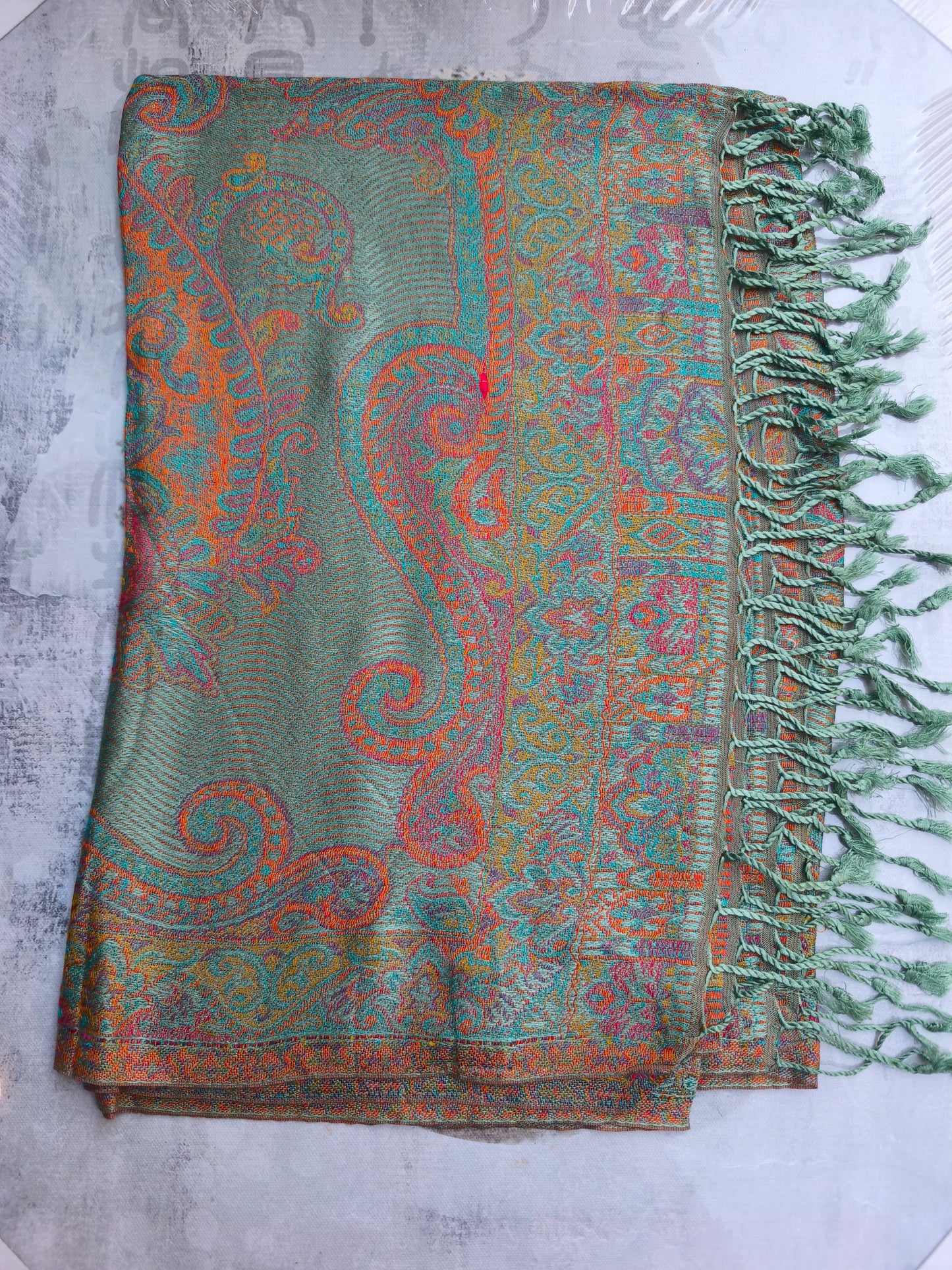 100% Silk Pashmina Scarf India 195X75 cm 13S