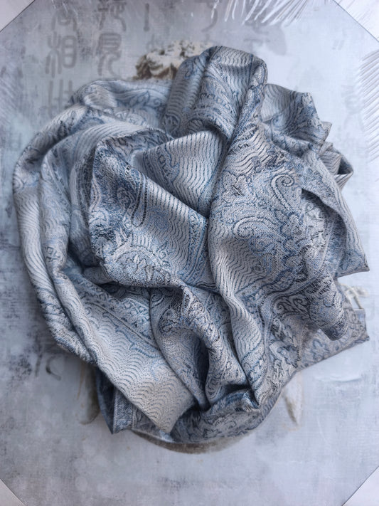 Pashmina Foulard Sciarpa Seta 100% India cm 195X75 14S