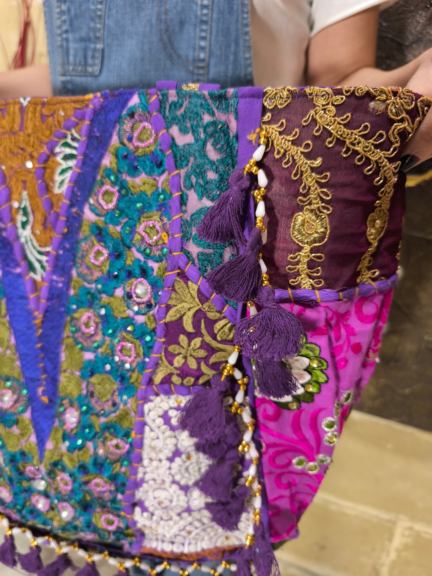 Borsa patchwork fatta a mano India