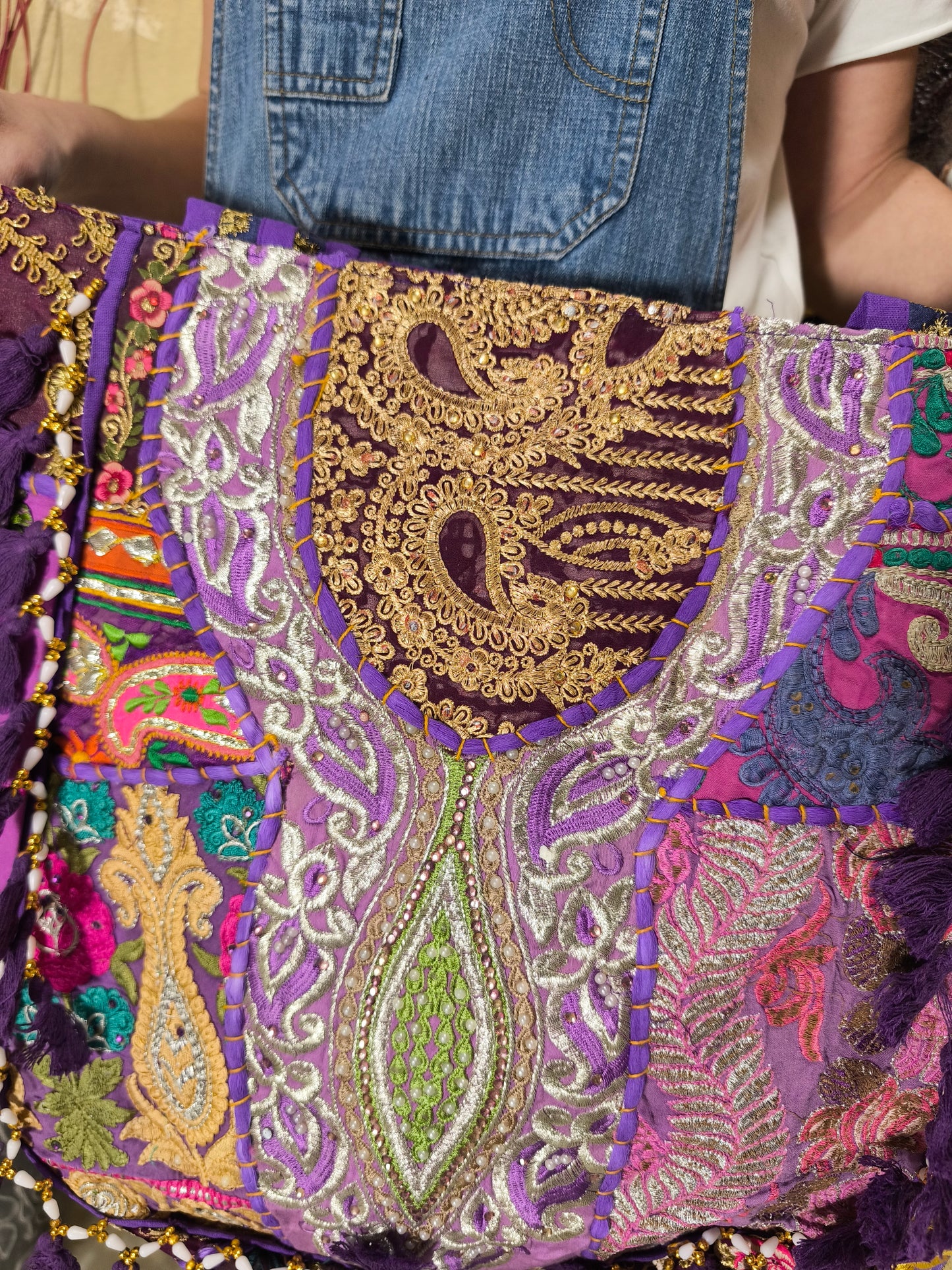 Borsa patchwork fatta a mano India