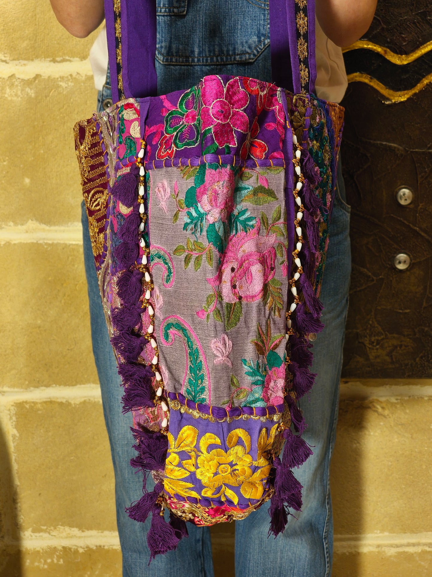 Borsa patchwork fatta a mano India