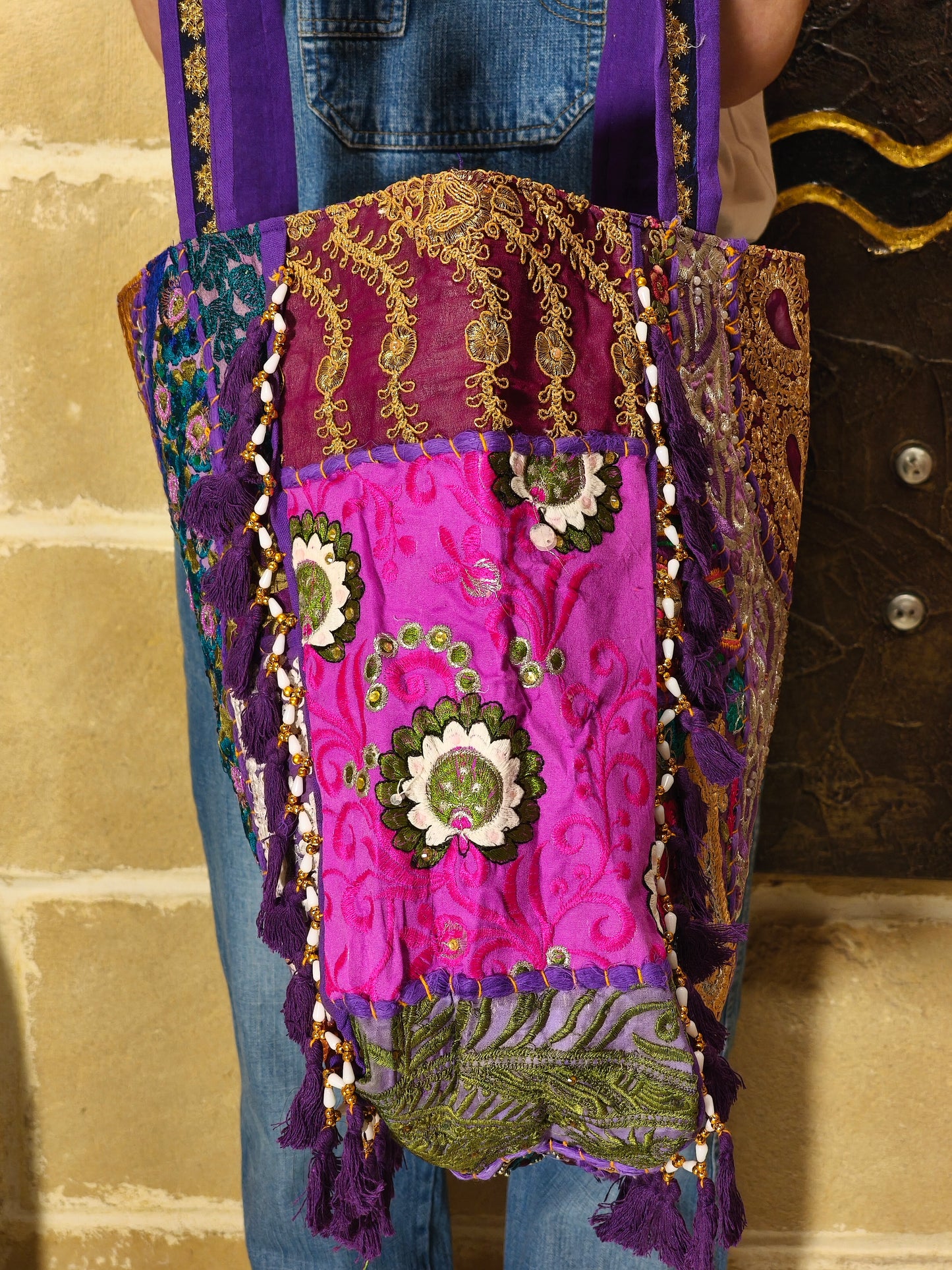 Borsa patchwork fatta a mano India