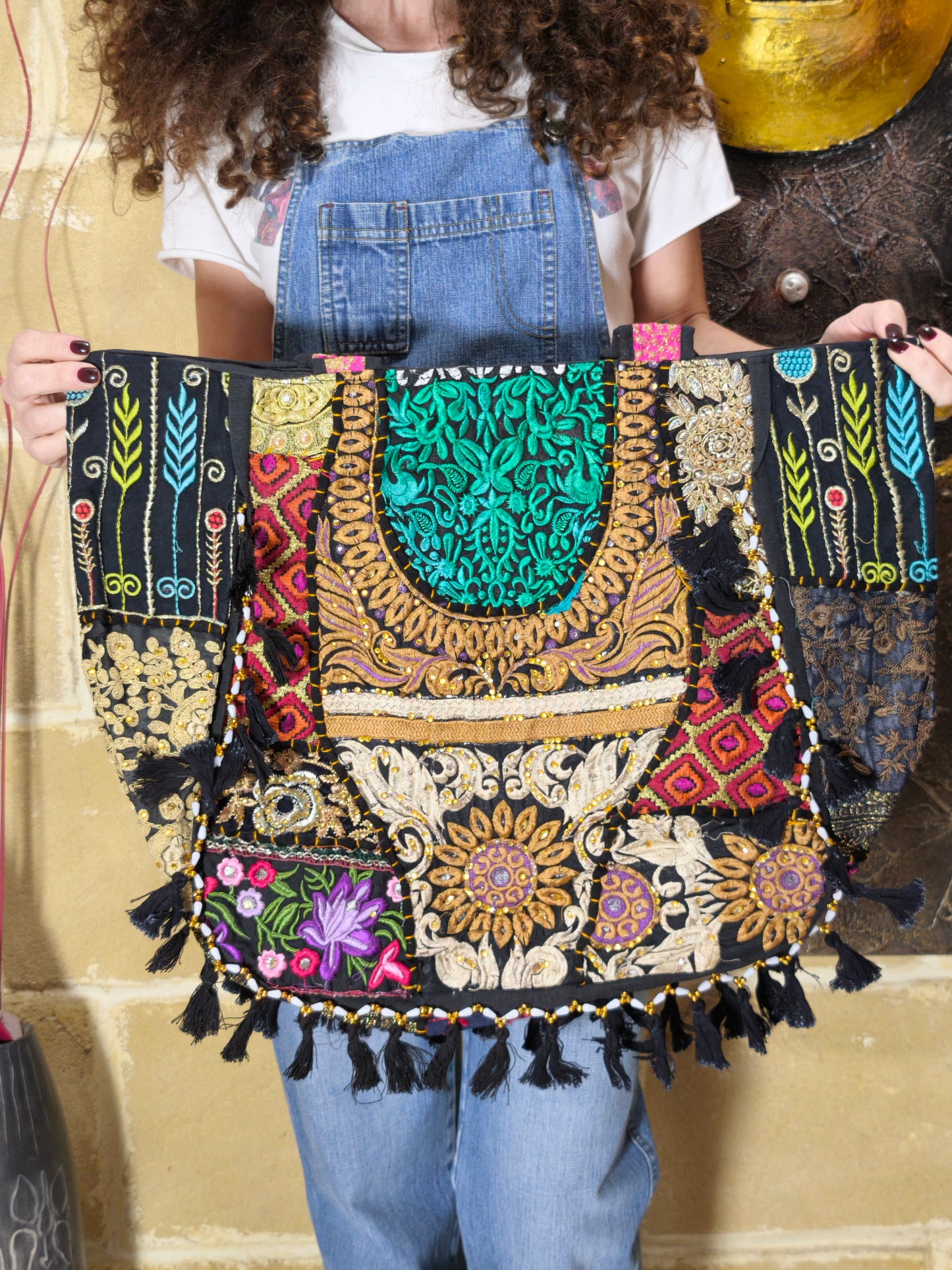 Borsa patchwork fatta a mano India