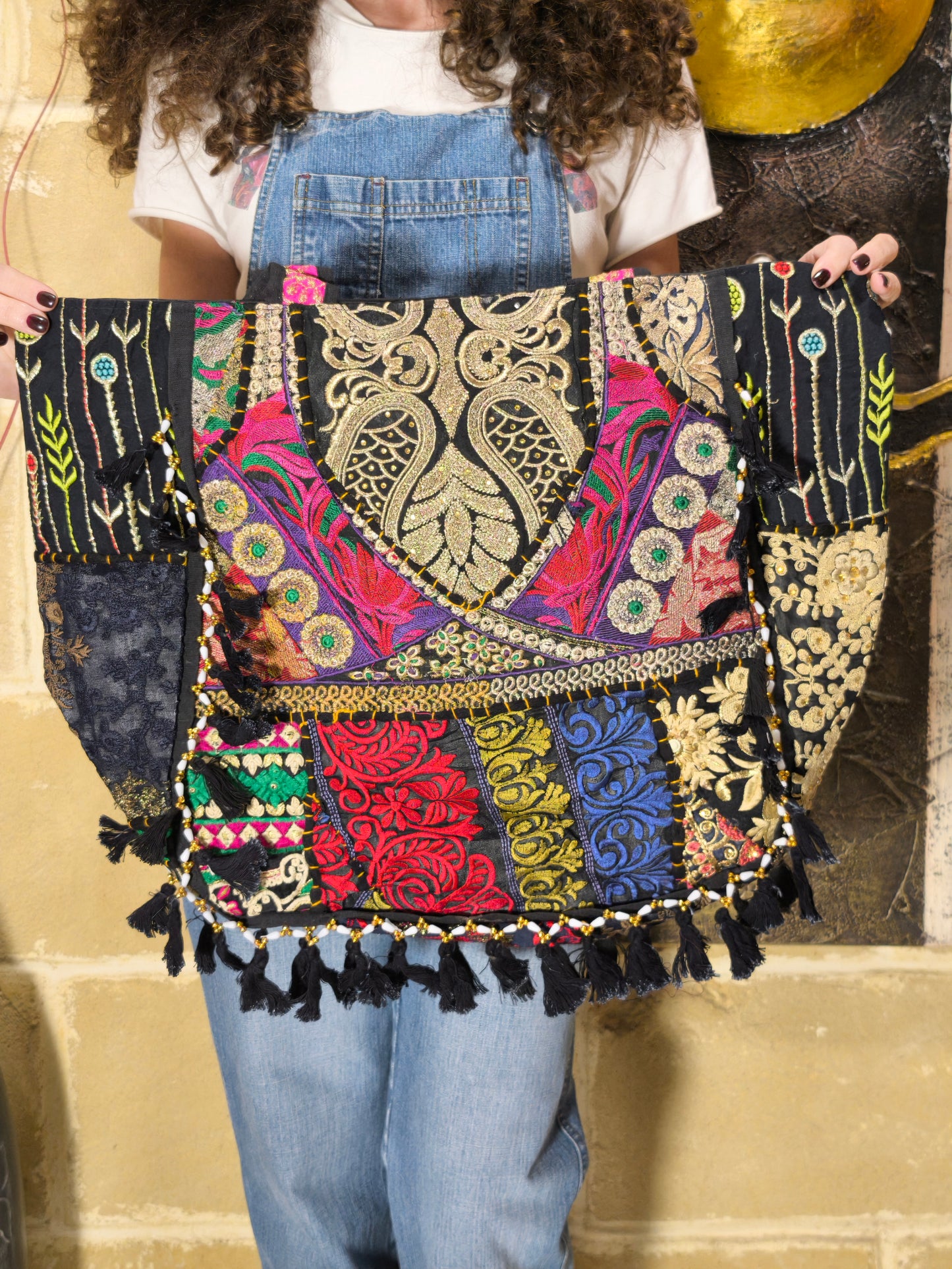 Borsa patchwork fatta a mano India
