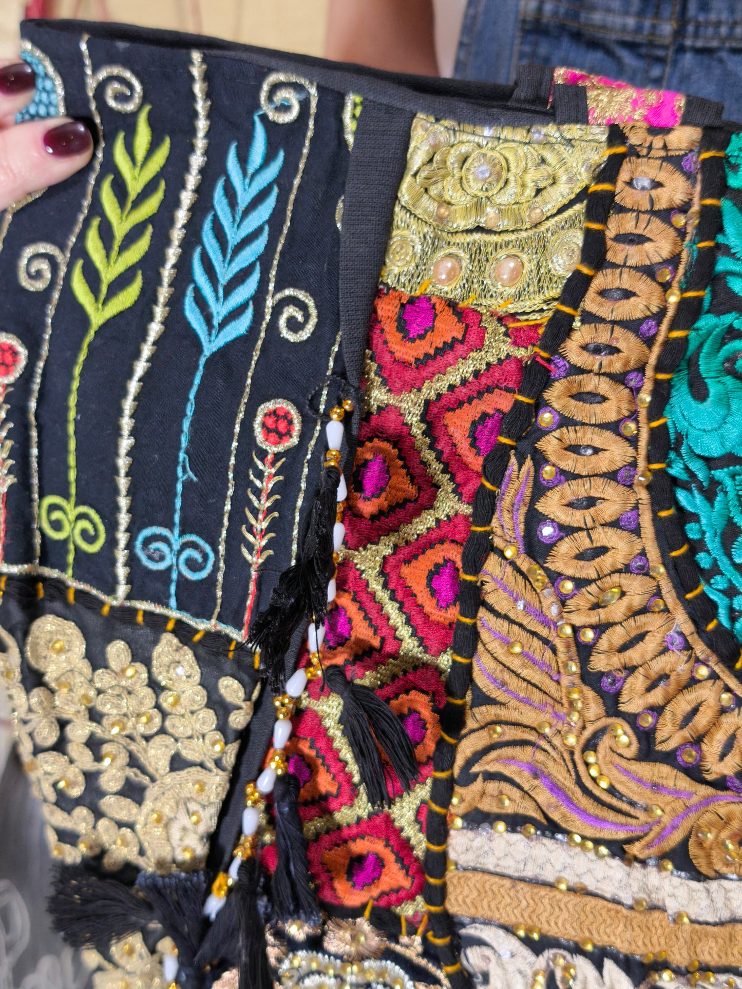 Borsa patchwork fatta a mano India