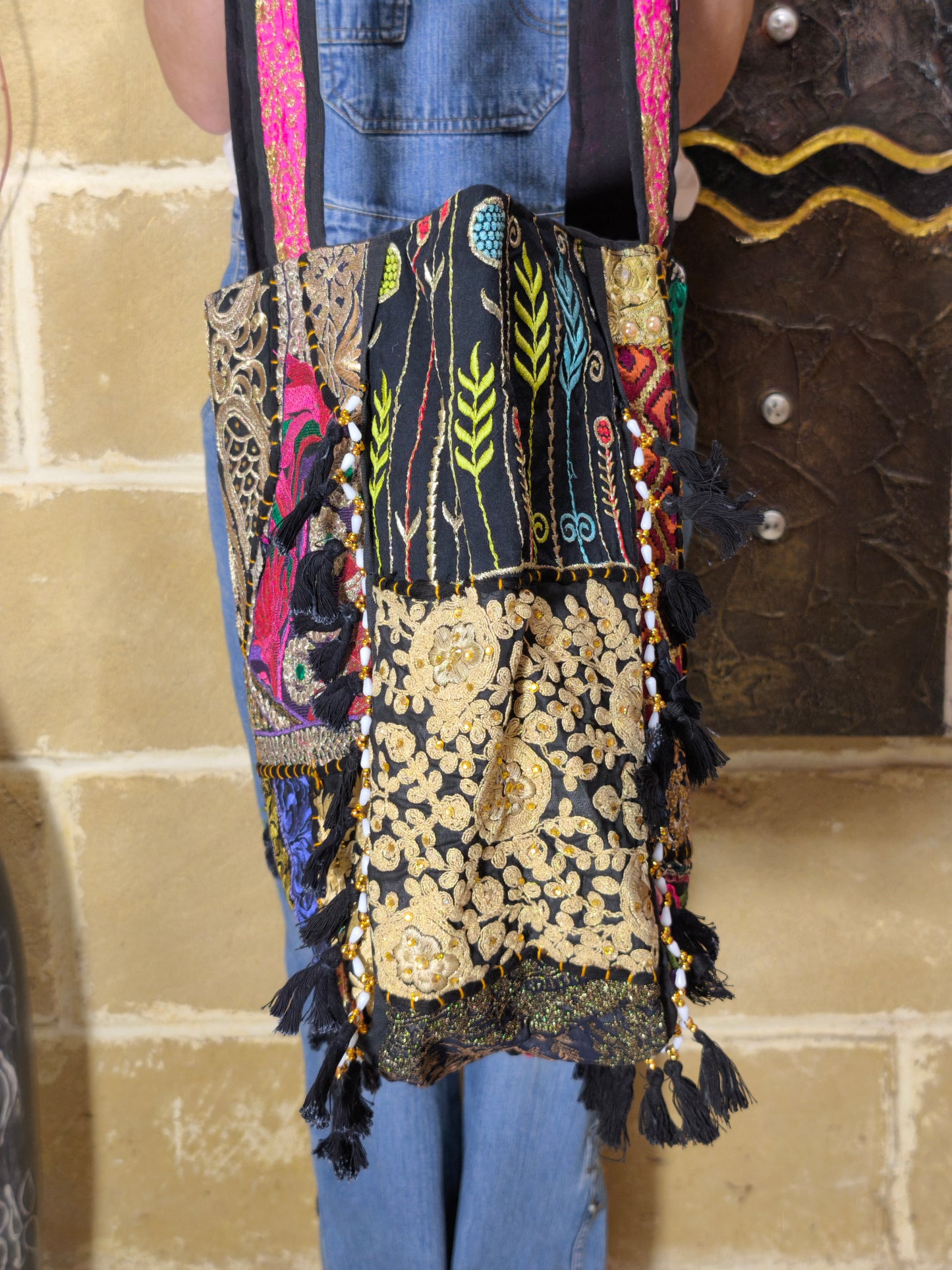 Borsa patchwork fatta a mano India