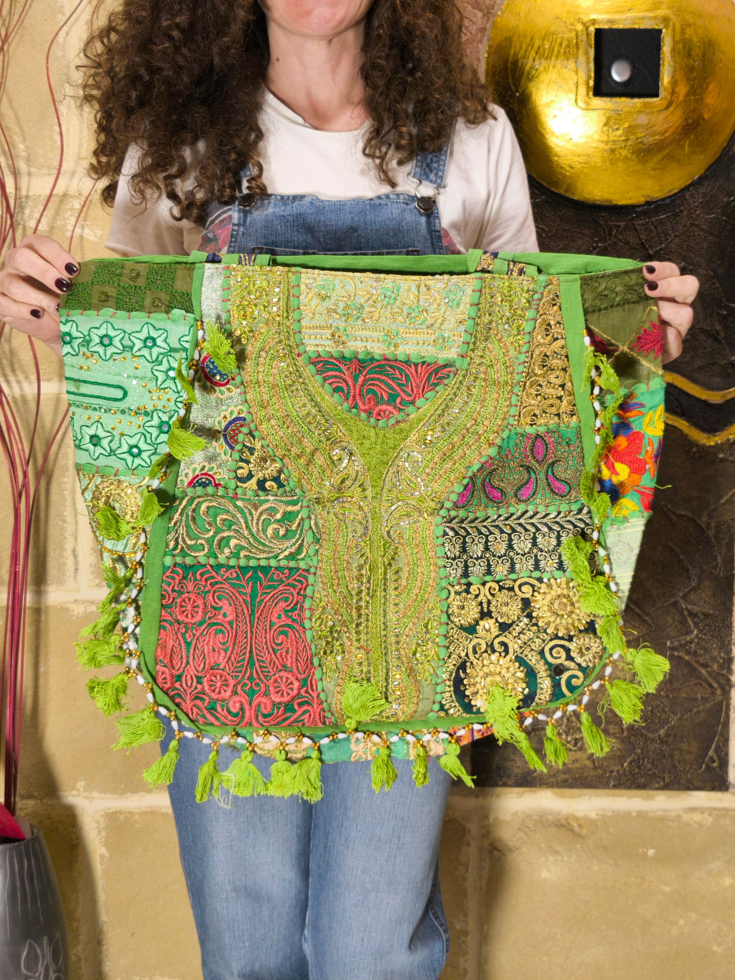 Borsa patchwork fatta a mano India
