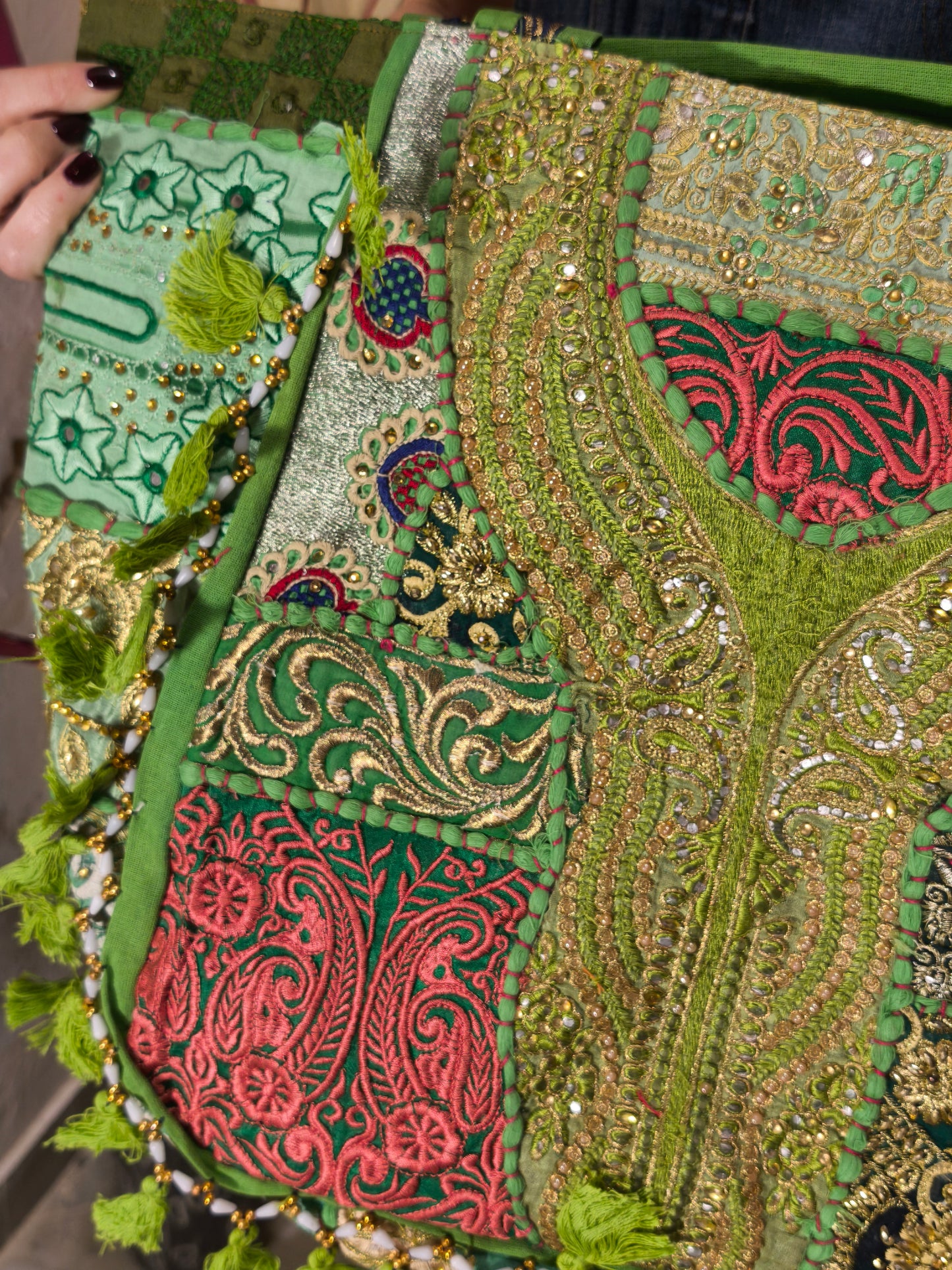 Borsa patchwork fatta a mano India