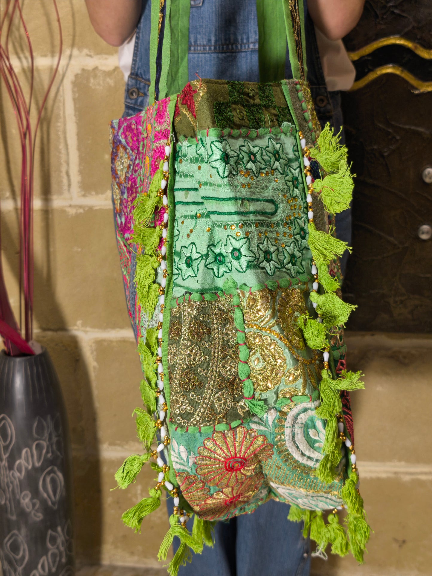 Borsa patchwork fatta a mano India
