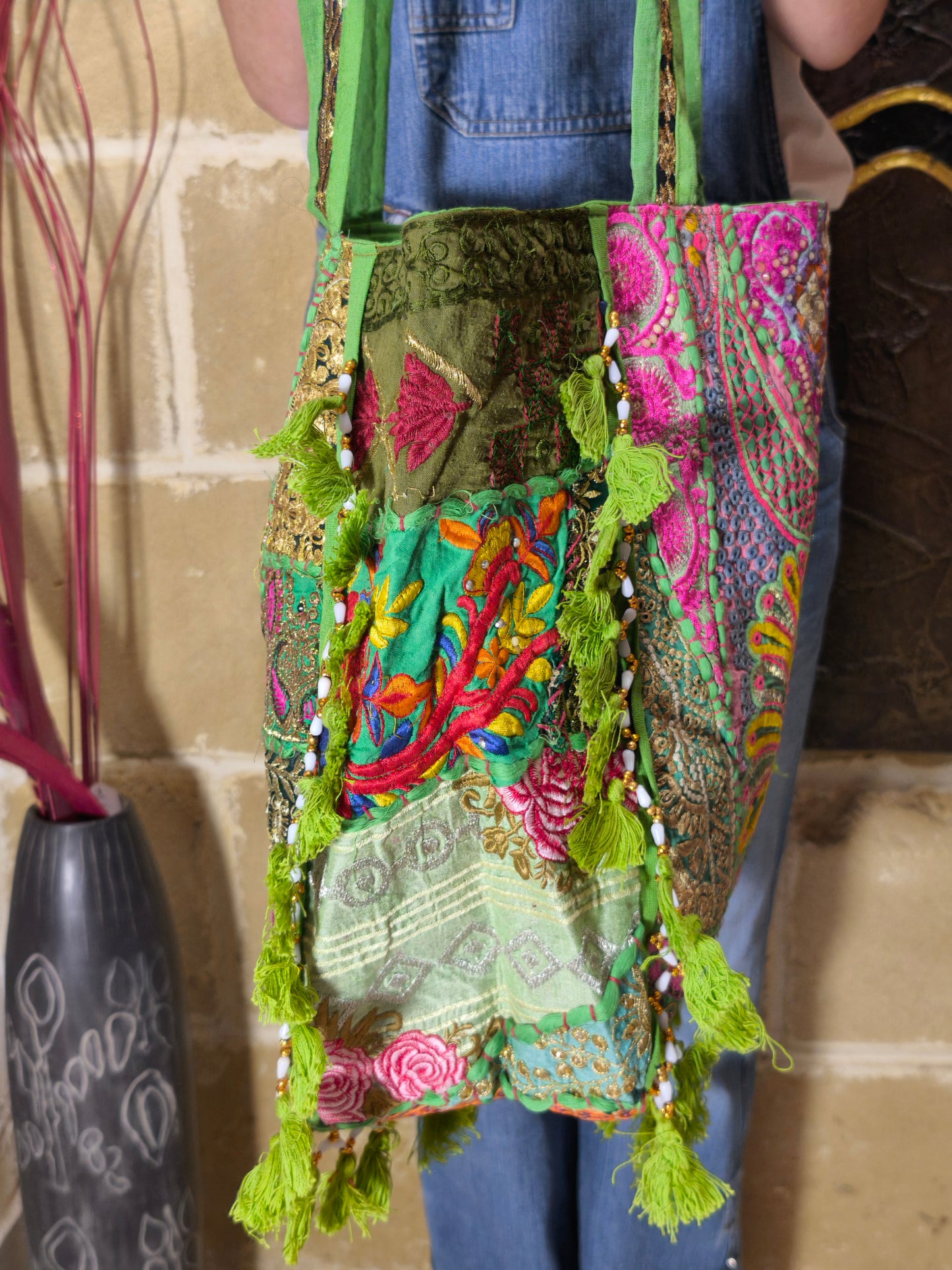 Borsa patchwork fatta a mano India