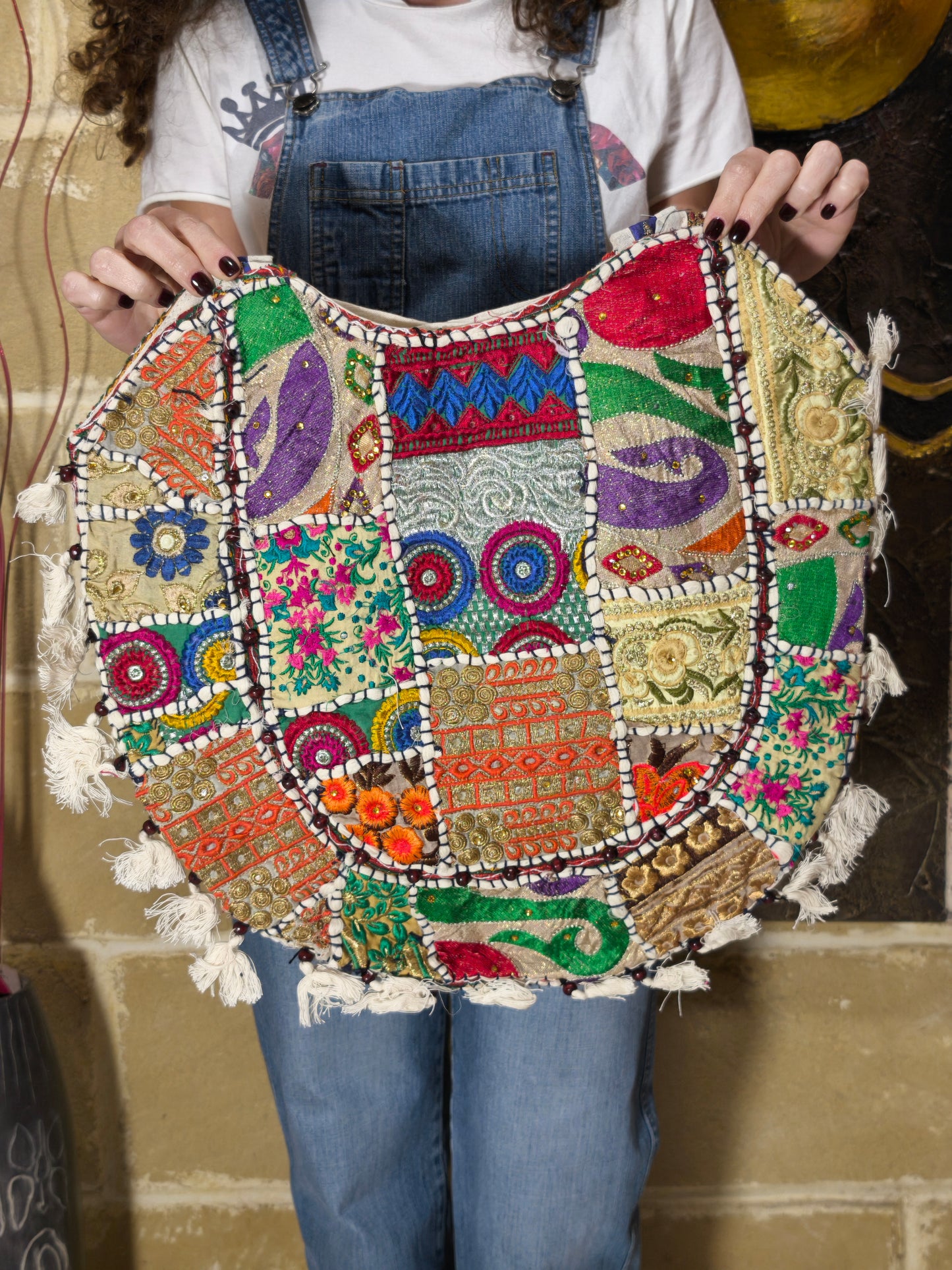 Borsa patchwork fatta a mano India
