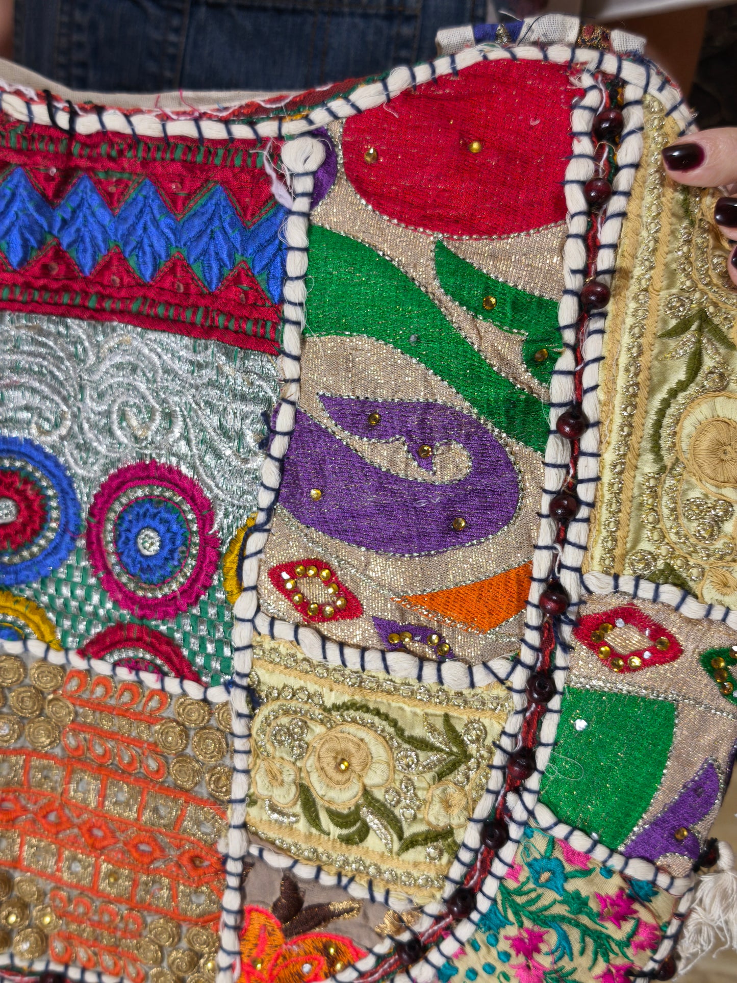 Borsa patchwork fatta a mano India