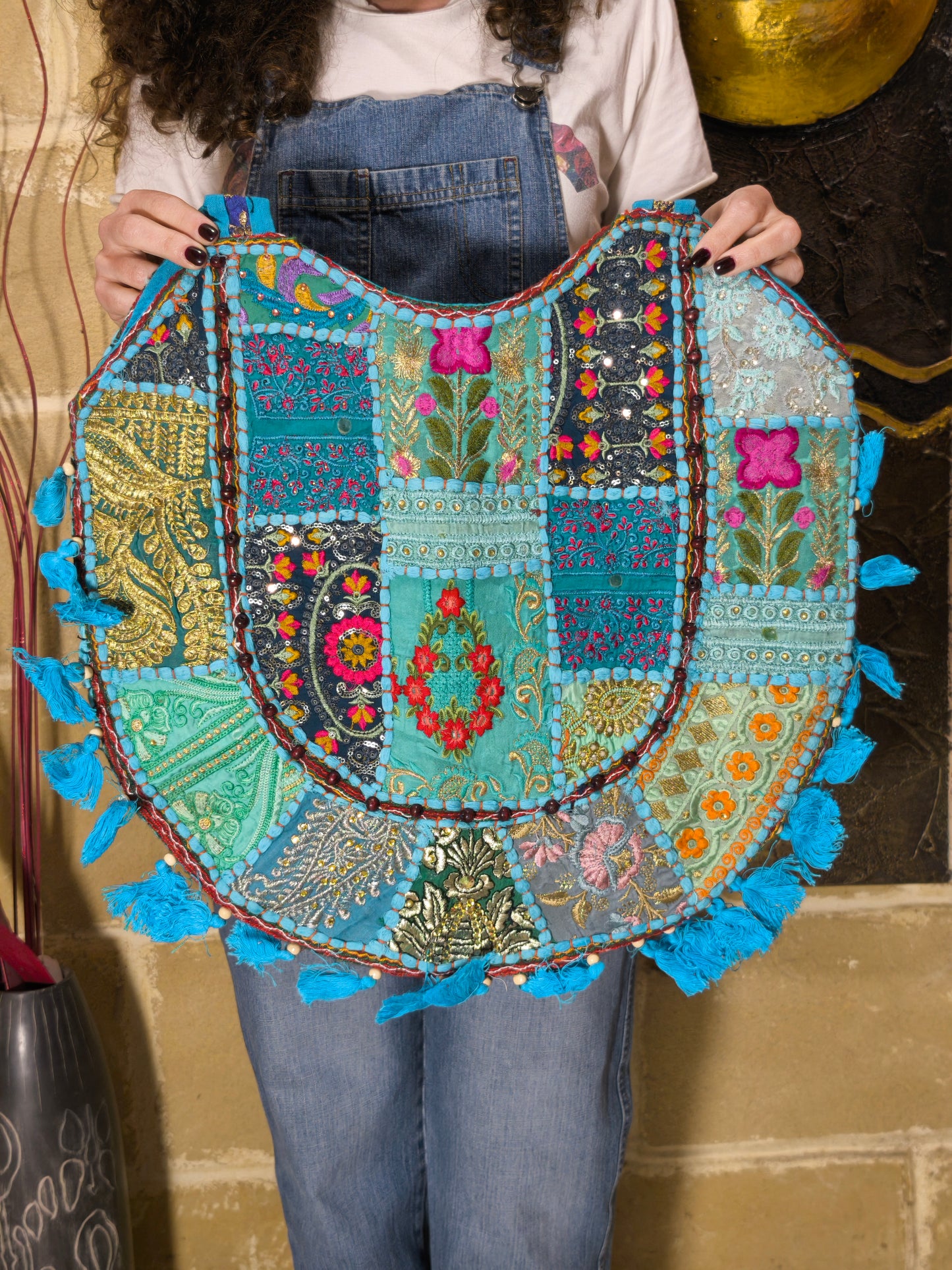 Borsa patchwork fatta a mano India