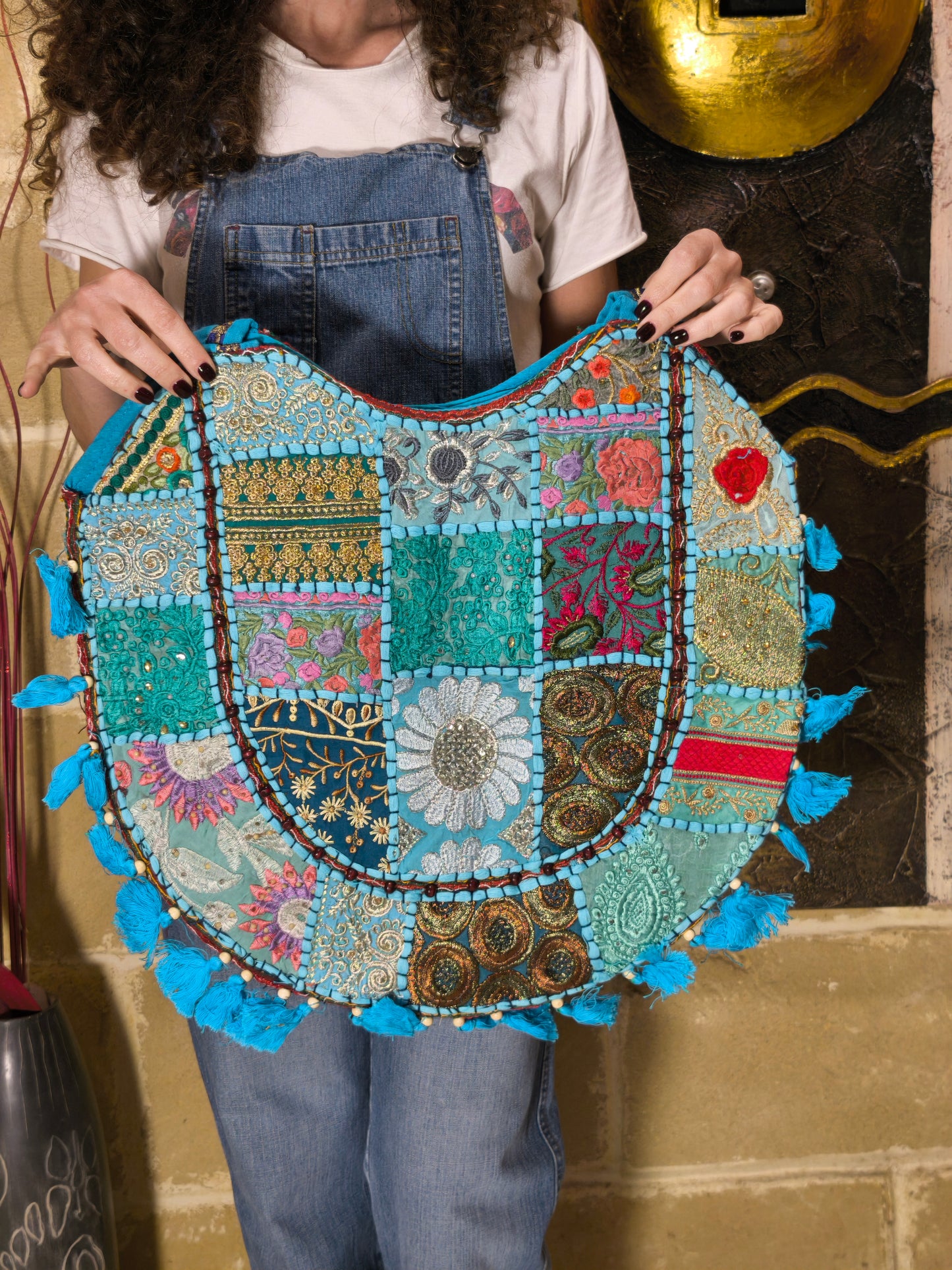 Borsa patchwork fatta a mano India
