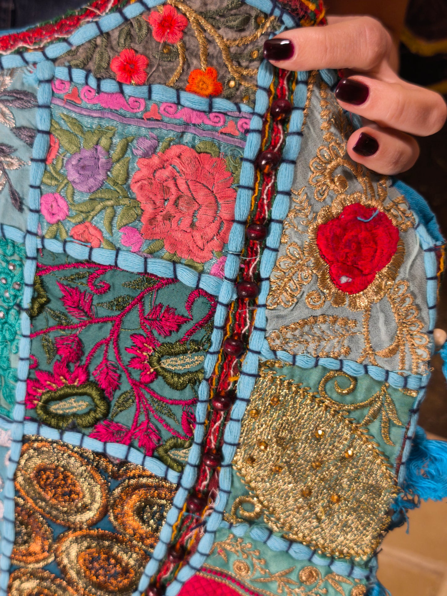 Borsa patchwork fatta a mano India