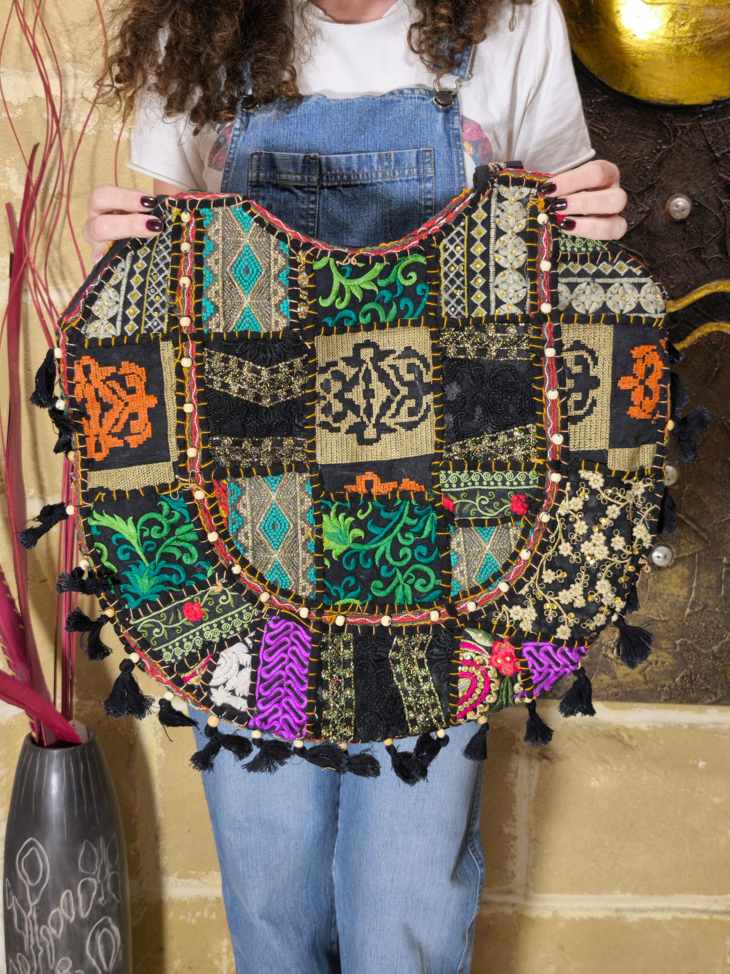 Borsa patchwork fatta a mano India