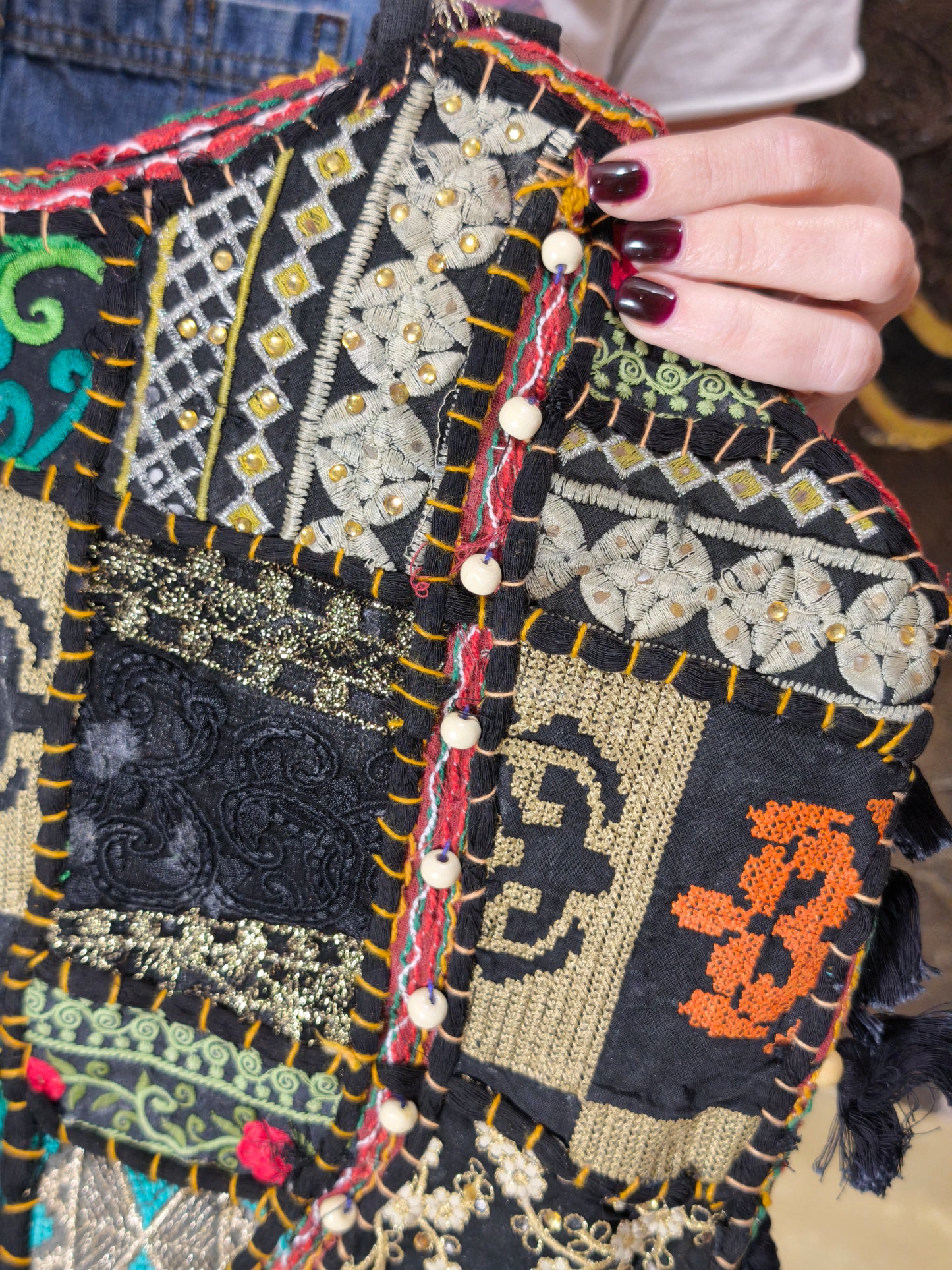 Borsa patchwork fatta a mano India