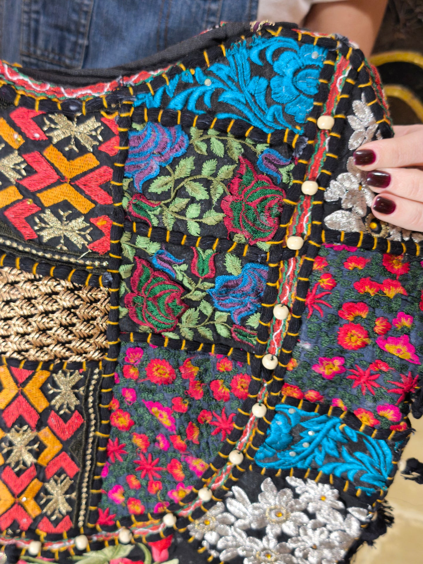 Borsa patchwork fatta a mano India