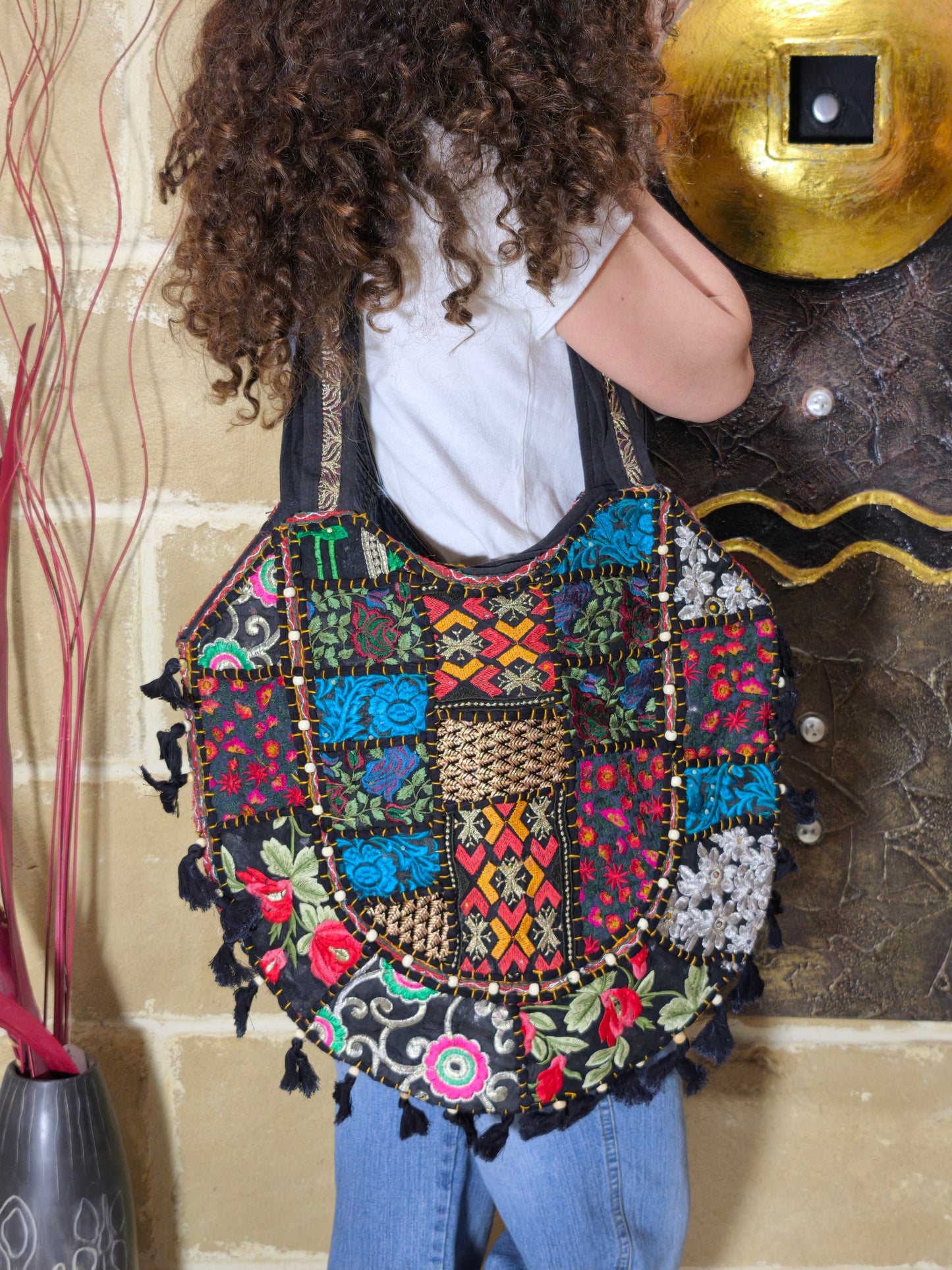Borsa patchwork fatta a mano India