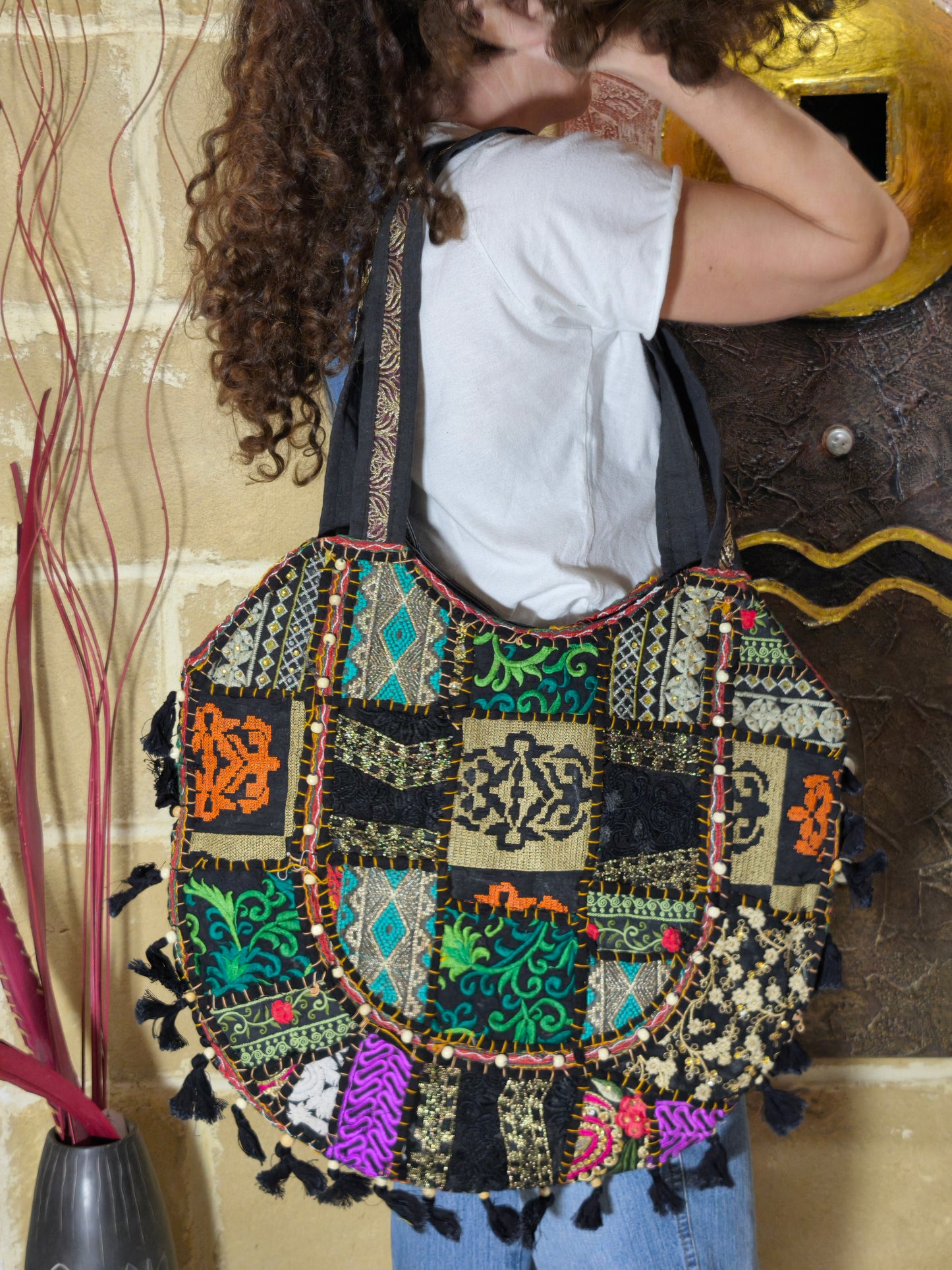 Borsa patchwork fatta a mano India