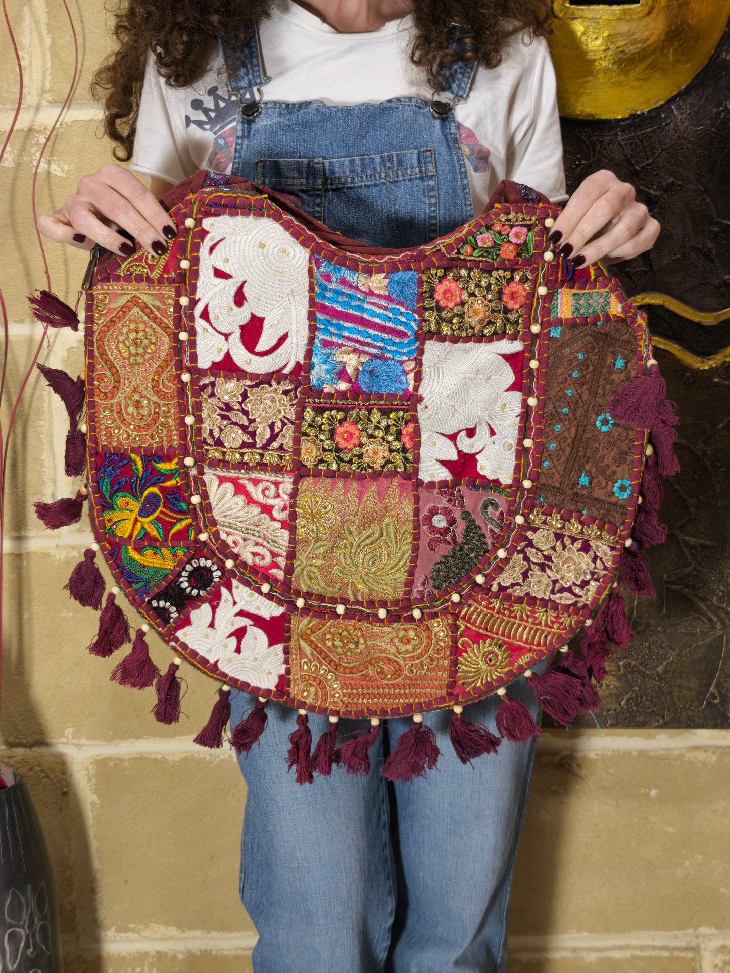 Borsa patchwork fatta a mano India