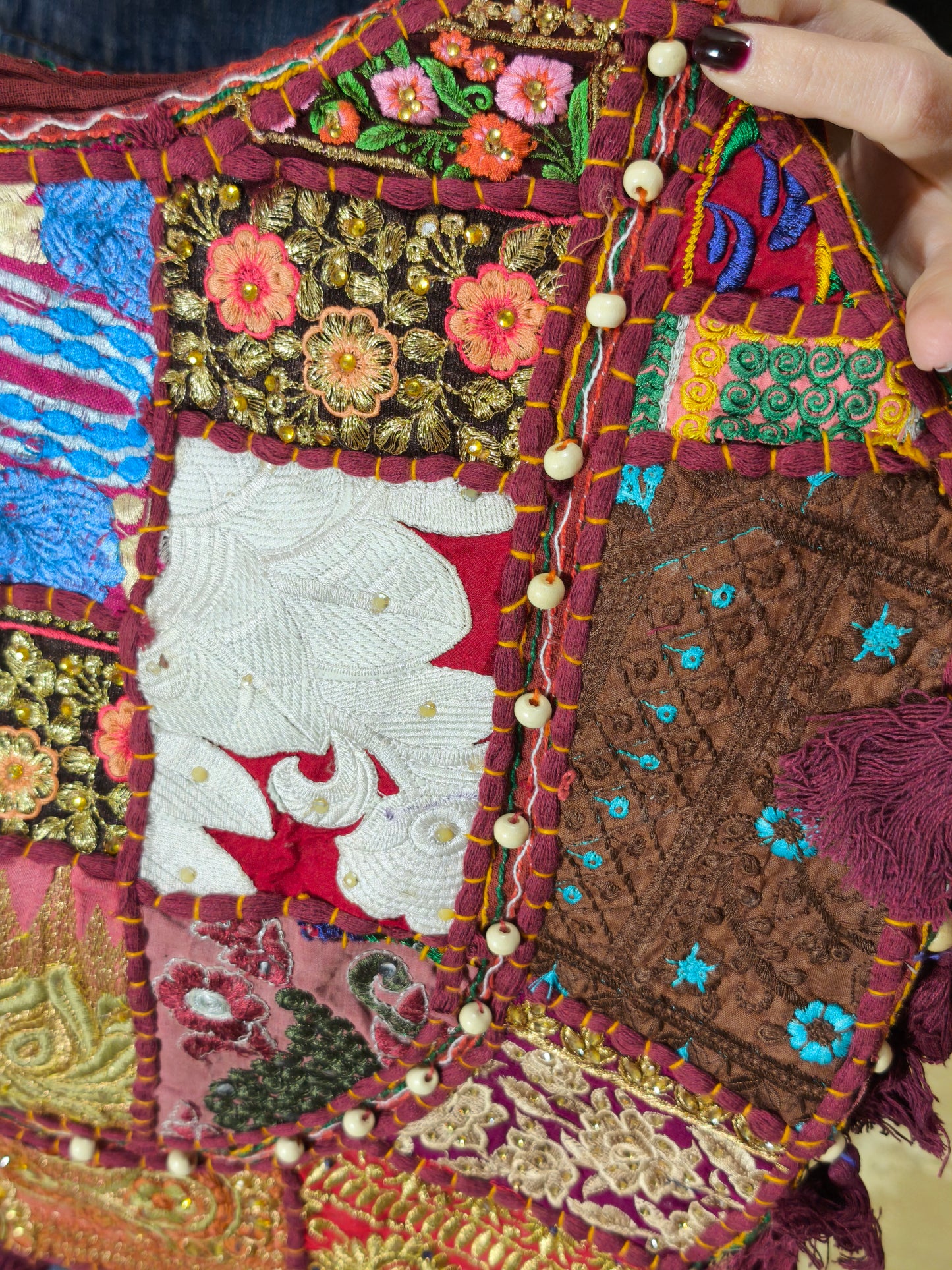 Borsa patchwork fatta a mano India