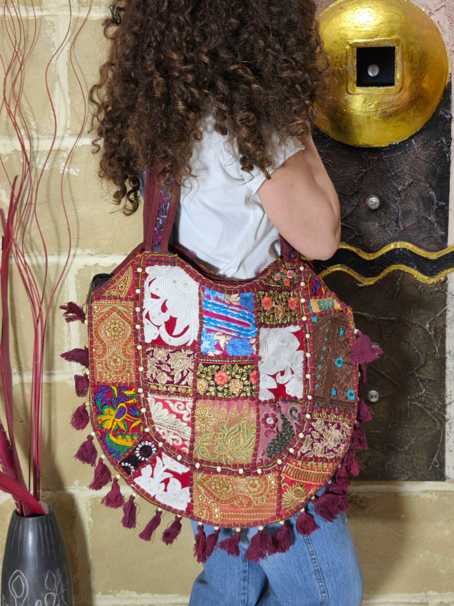 Borsa patchwork fatta a mano India