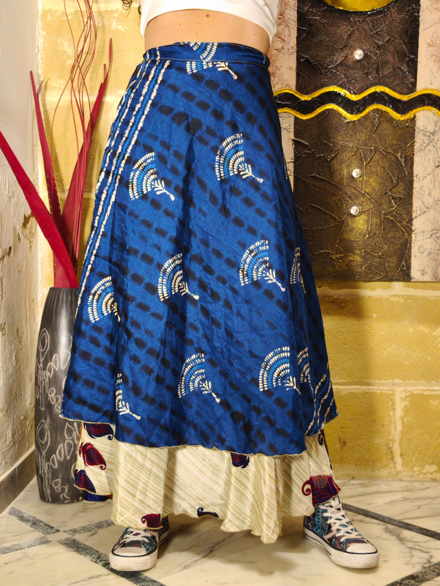 Gonna portafoglio ruota double-face 22K