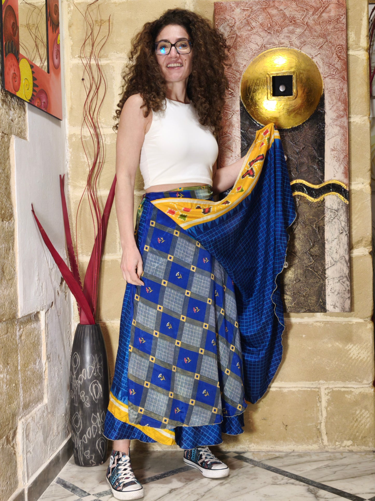 Gonna portafoglio ruota double-face 56K