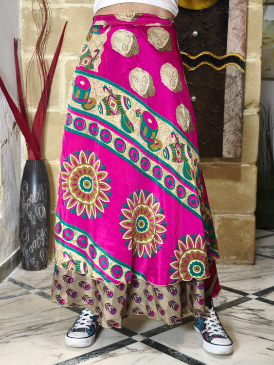 Gonna portafoglio ruota double-face 57K