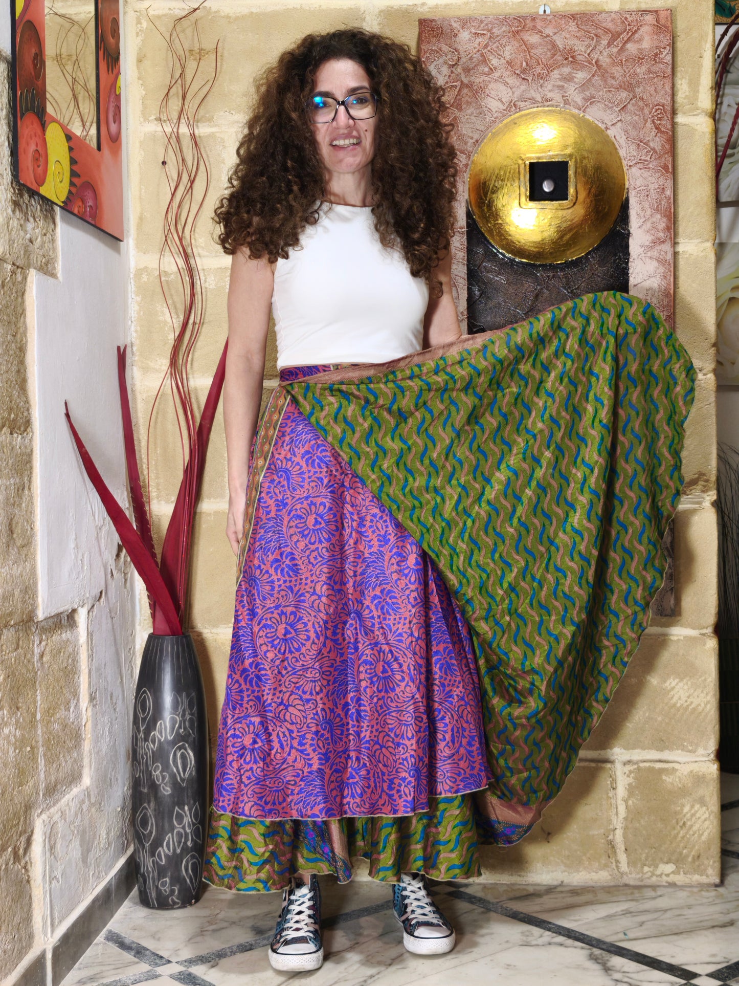 Gonna portafoglio ruota double-face 60K